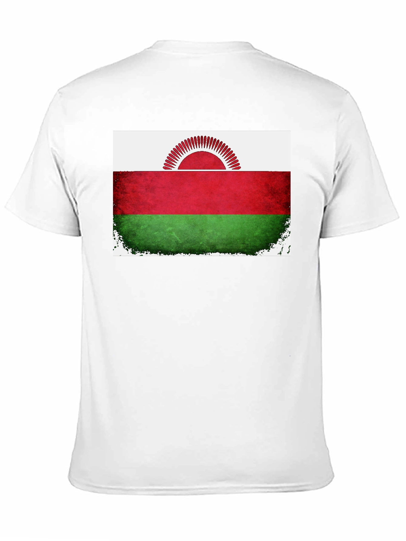 Black Malawi Flag Graphic T-Shirt view 11