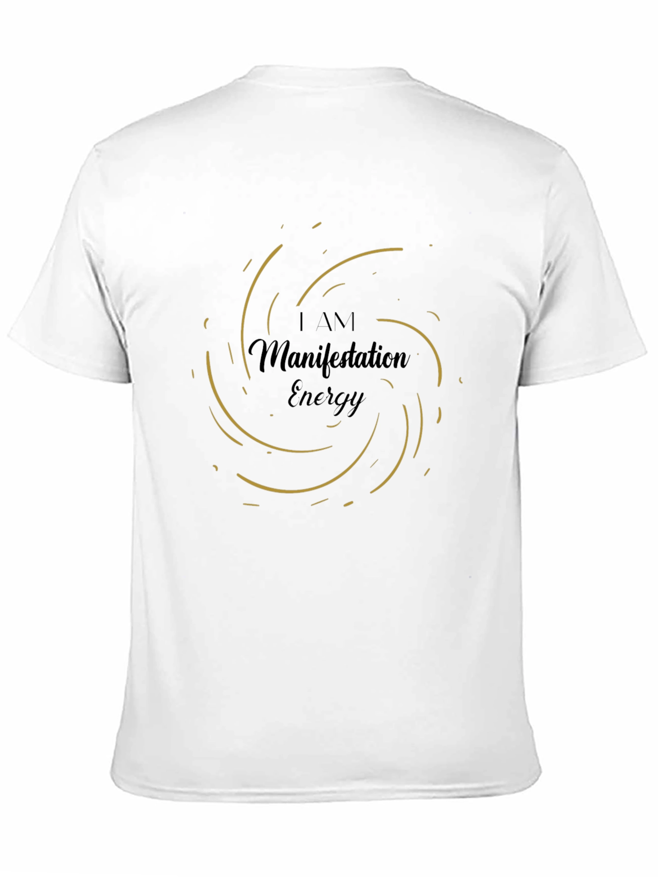 Black Manifestation Energy Black T-Shirt view 11