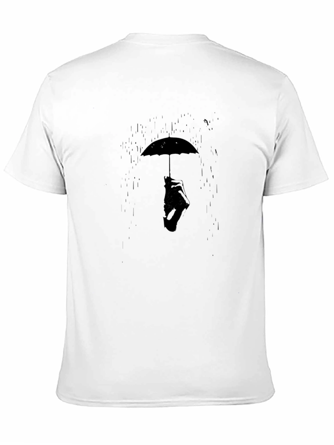 Black Umbrella Man Graphic Tee - Stylish Black T-Shirt view 11