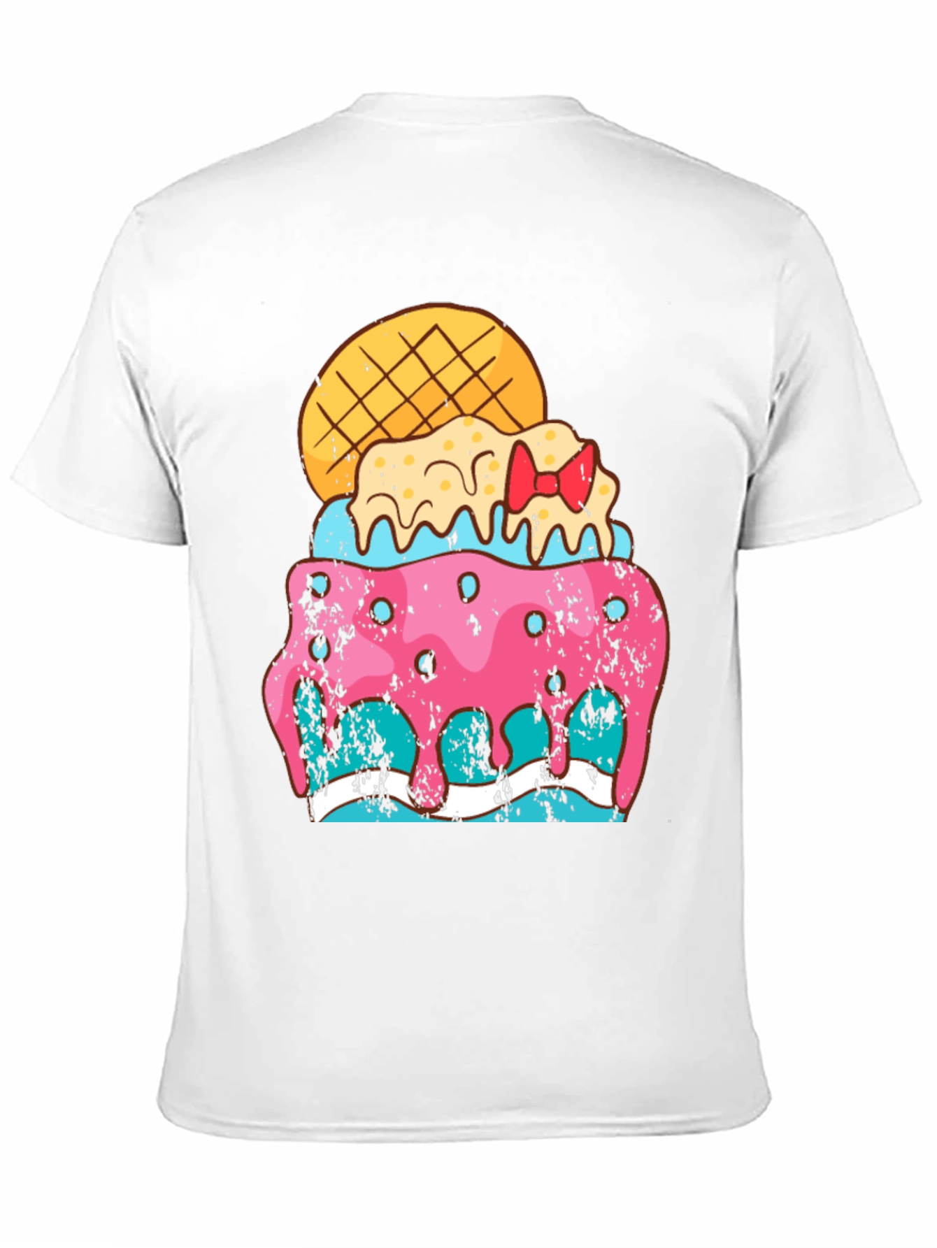 Black Fun Ice Cream Treat Graphic Tee - Black Cotton Blend Shirt view 11