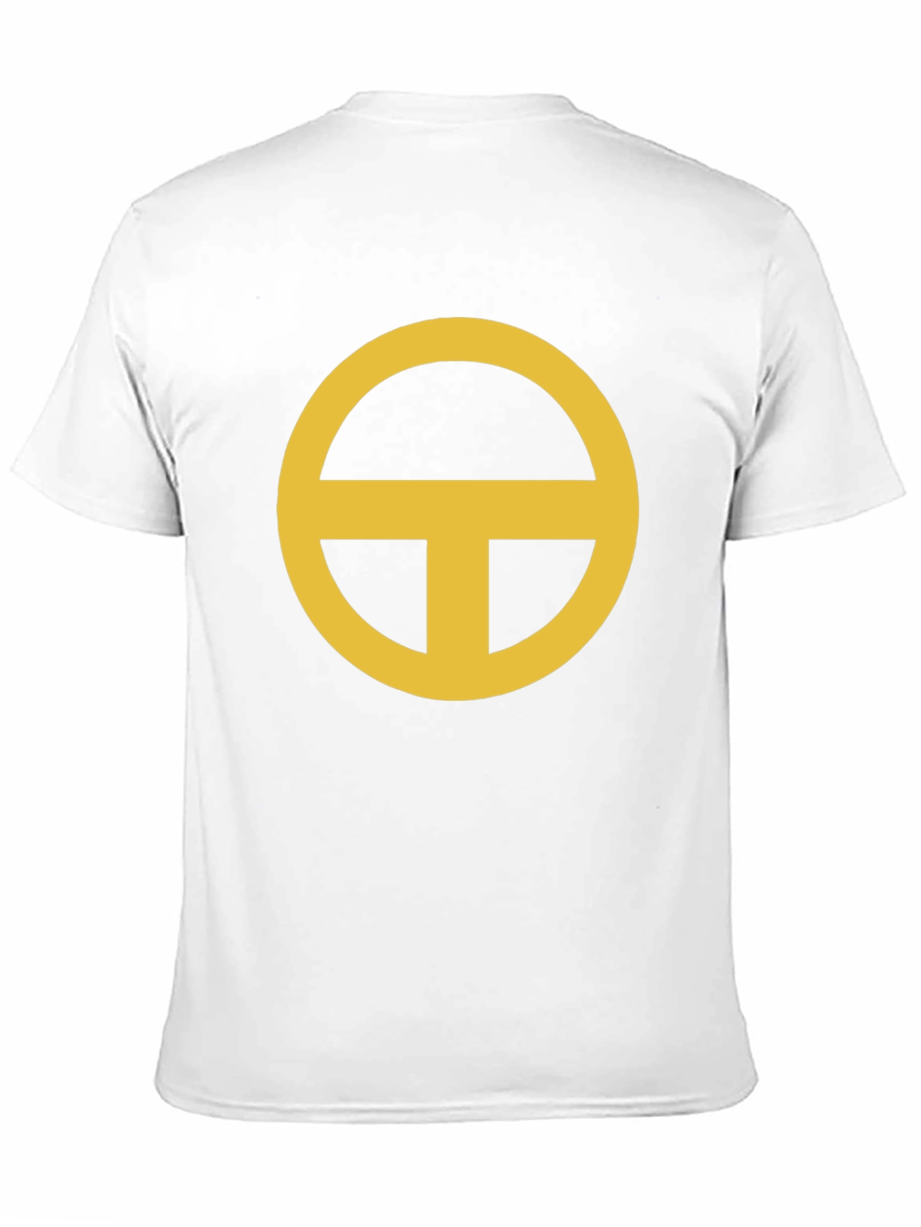 Black Minimalist Gold Circle-T Graphic Black T-Shirt view 11