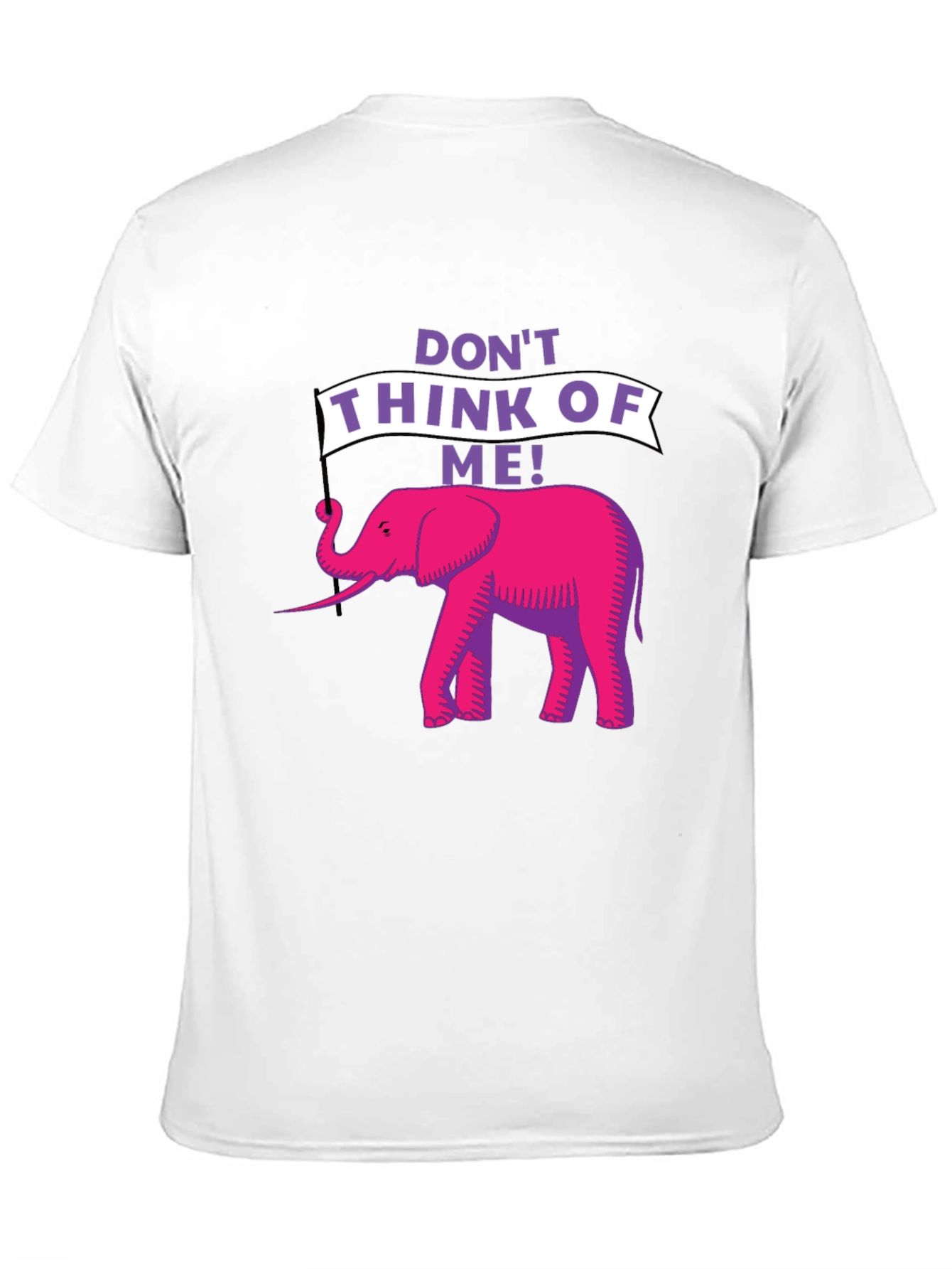 Black Don't Think of Me! Elephant Graphic Tee view 11