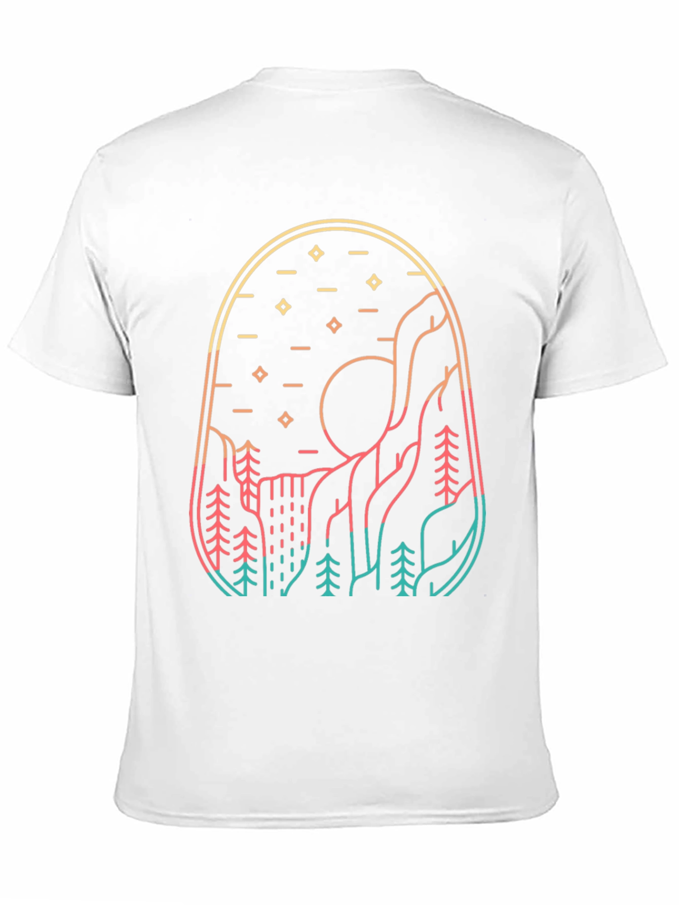 Black Mountainscape Graphic Tee - Nature Inspired Design view 11