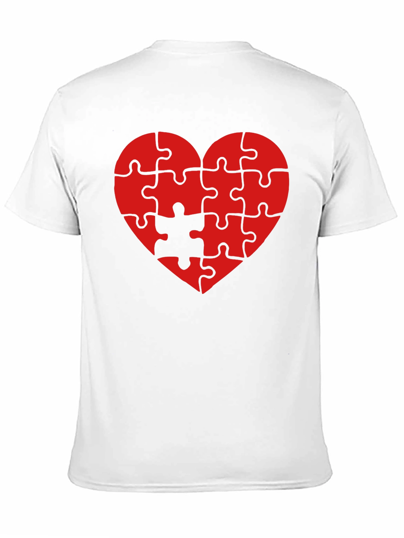 Black Heart Puzzle Piece T-Shirt - Love Completes You view 11