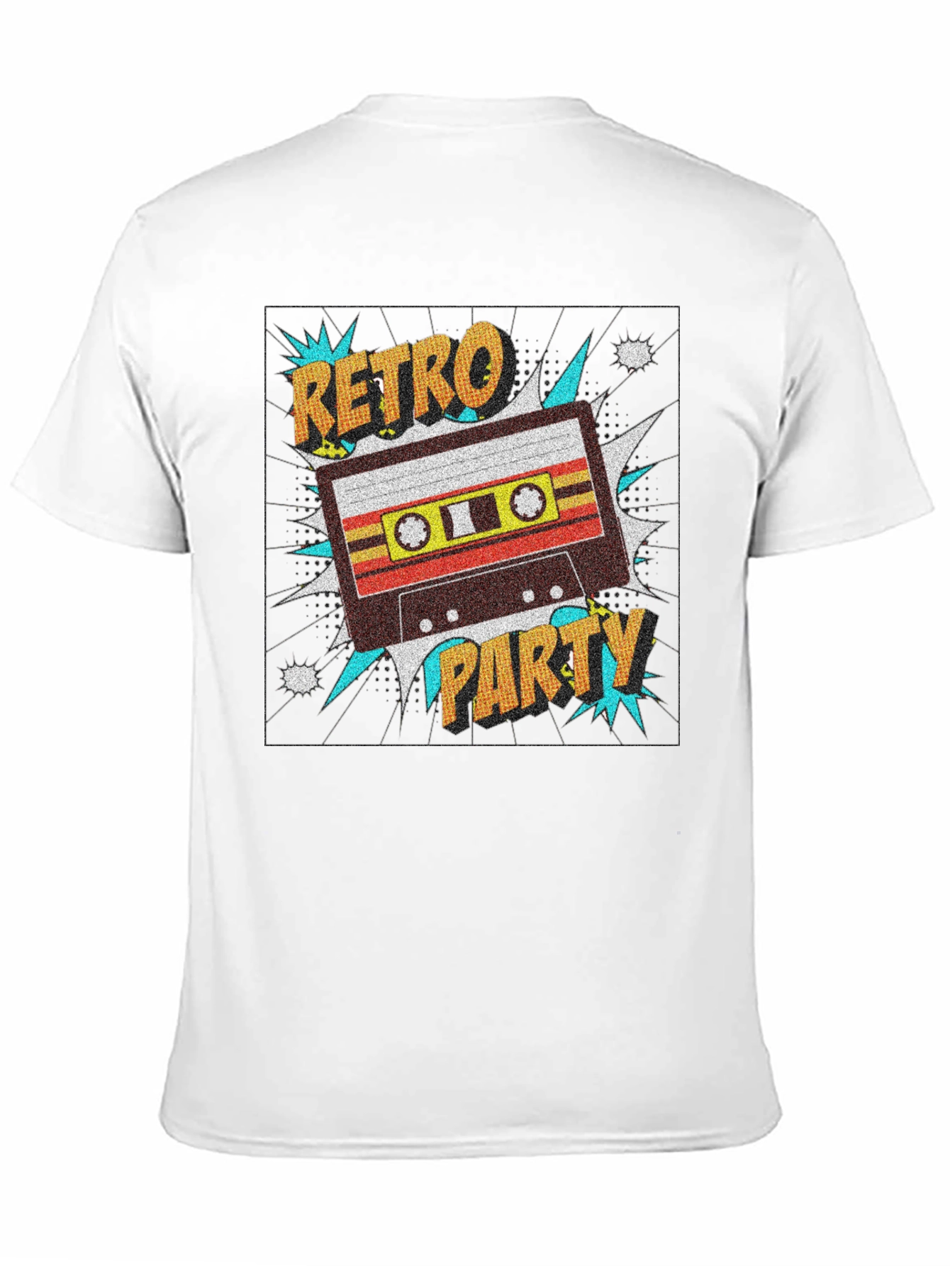 Black Retro Party Cassette Tape Graphic T-Shirt view 11