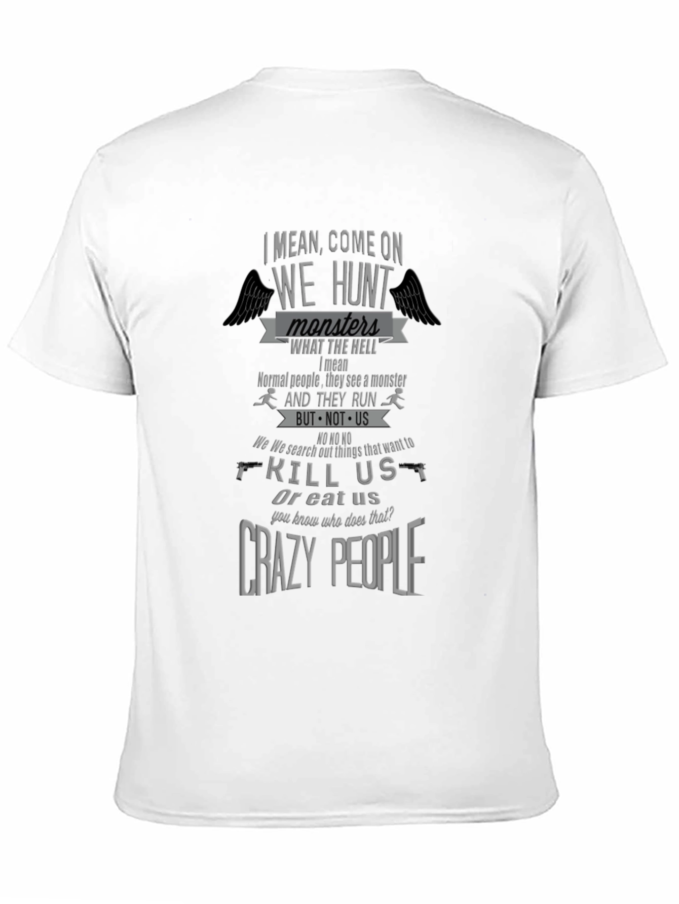 Black Crazy People Monster Hunter T-Shirt view 11