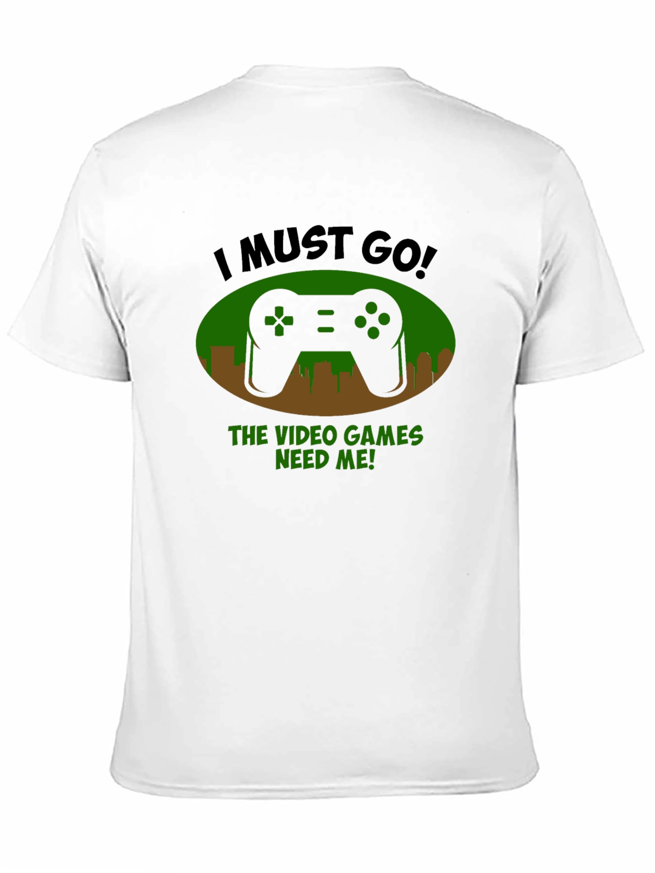 Black Gamer T-Shirt - I Must Go, Video Games Need Me! view 11