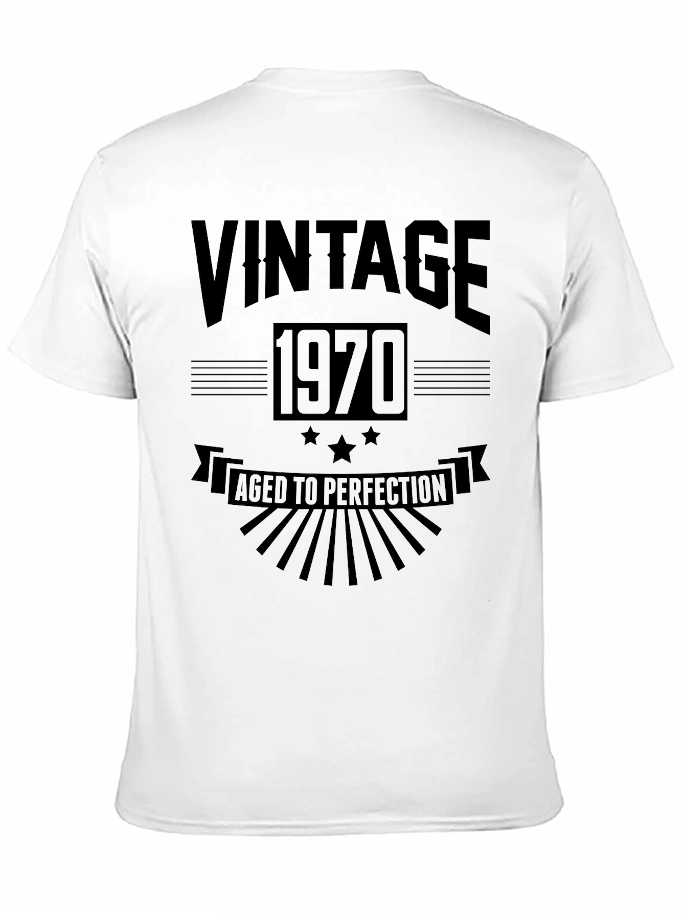 Black Vintage 1970 Aged to Perfection T-Shirt view 11