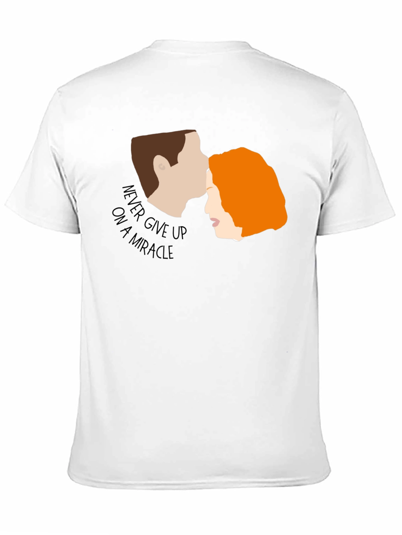 Black Never Give Up Miracle Graphic Black T-Shirt view 11