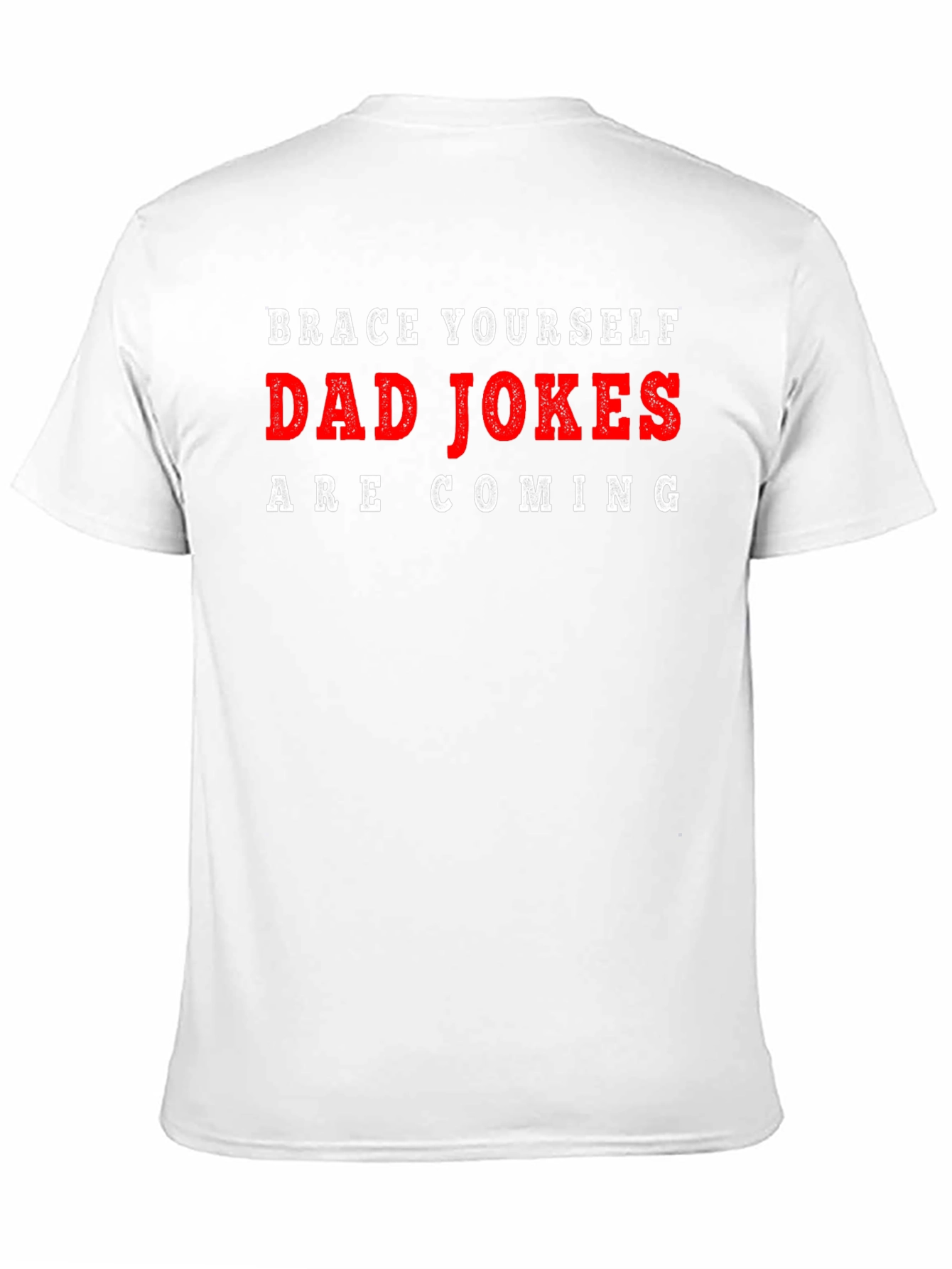 Black Brace Yourself Dad Jokes Funny T-Shirt view 11