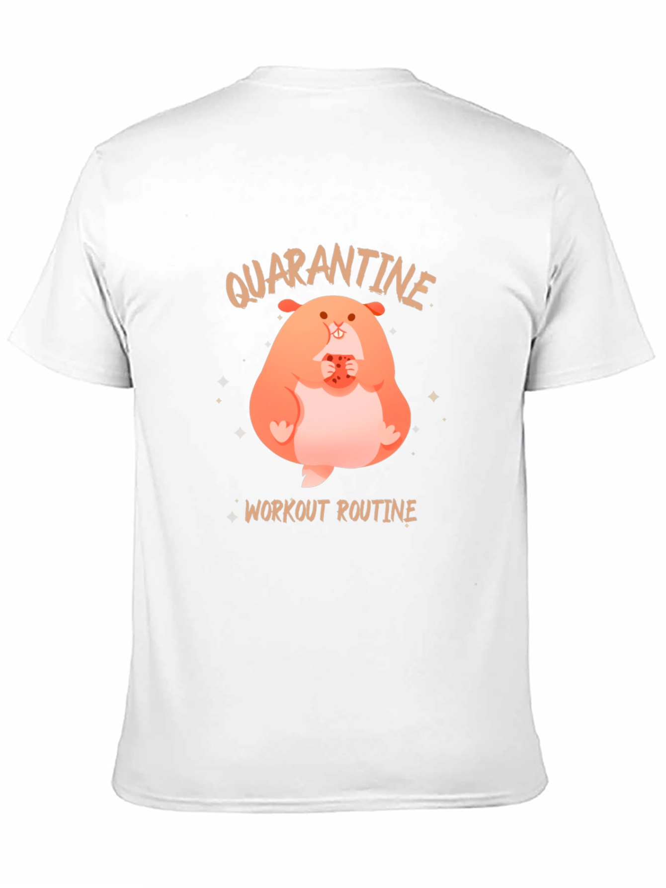 Black Quarantine Workout Routine T-Shirt view 11