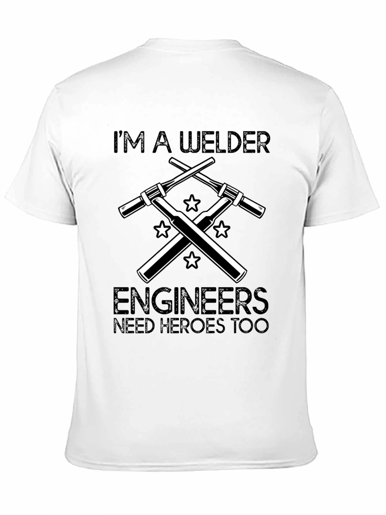 Black Welder Hero Black T-Shirt - Engineers Need Heroes Too! view 11