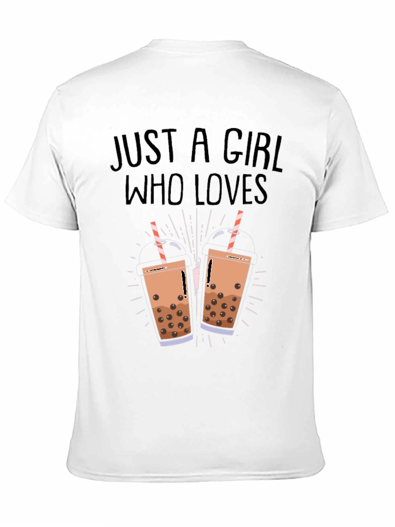 Black Boba Tea Lover Black T-Shirt view 11