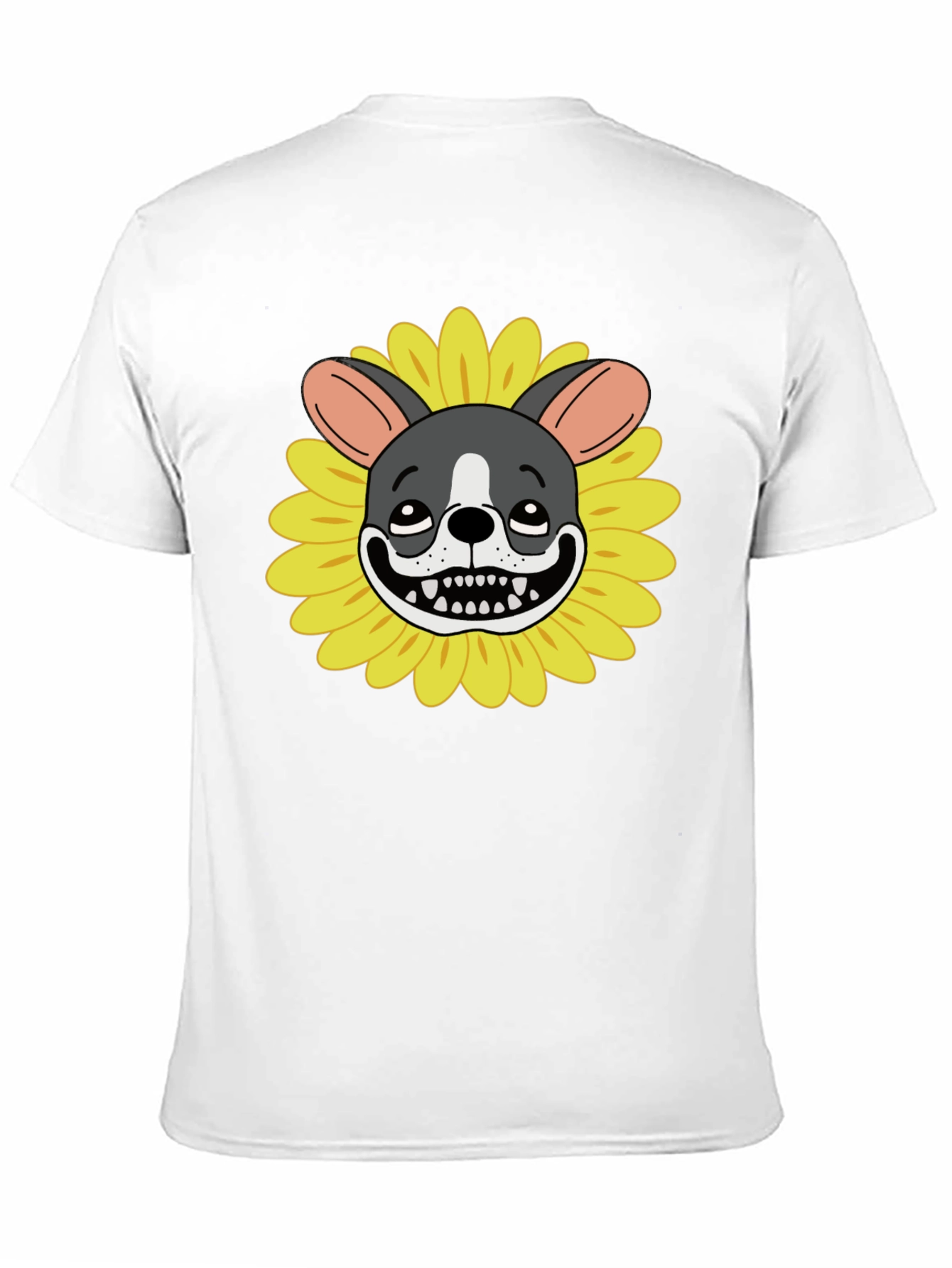 Black Dog Sunflower Graphic Tee - Quirky Unisex T-Shirt view 11