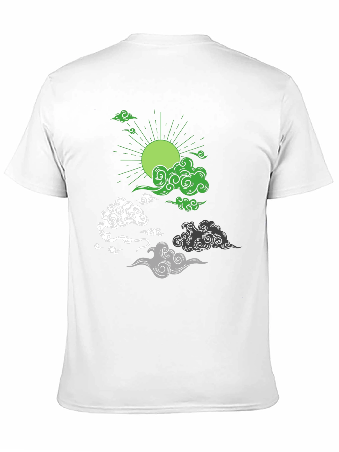 Black Cloud Sun Graphic Tee - Unique Design view 11