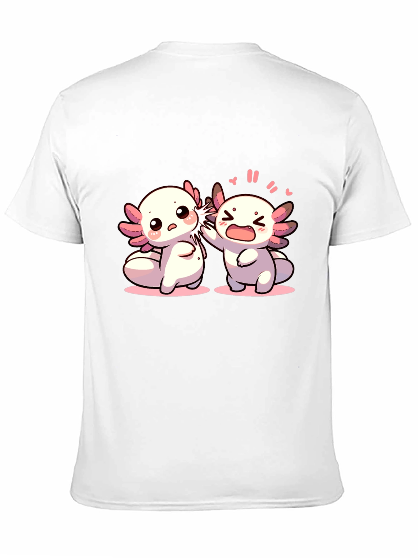 Black Axolotl Slap Black T-Shirt view 11