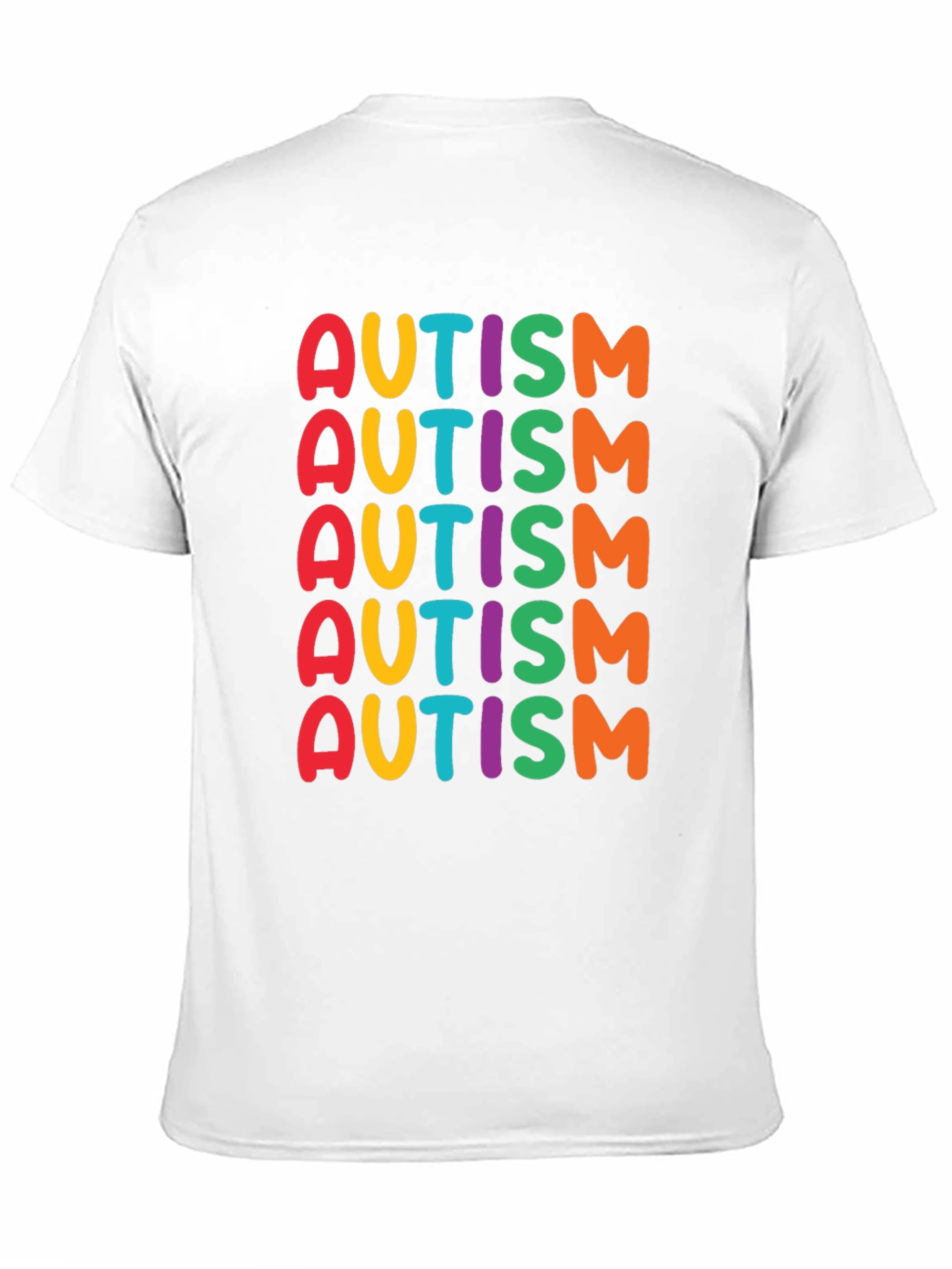 Black Colorful Autism Awareness T-Shirt view 11