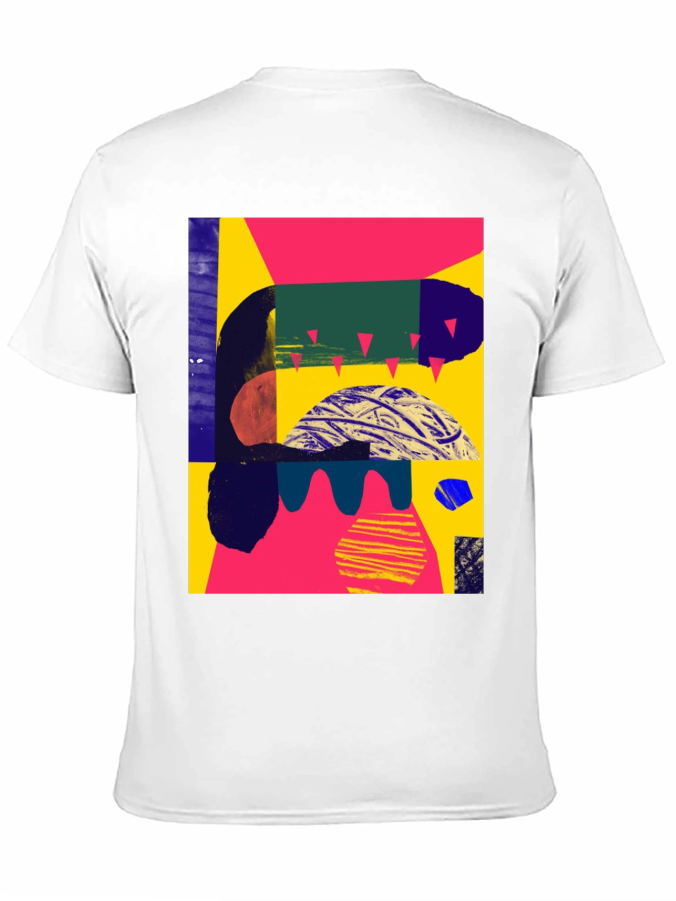 Black Abstract Graphic Black T-Shirt view 11