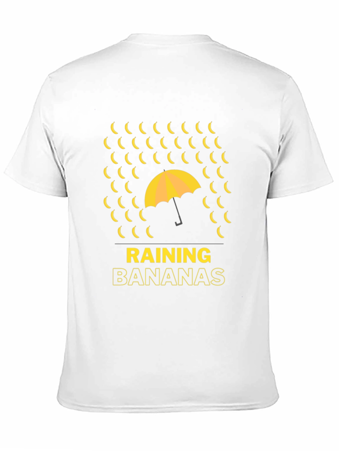 Black Raining Bananas Graphic Tee - Funny Novelty Shirt view 11