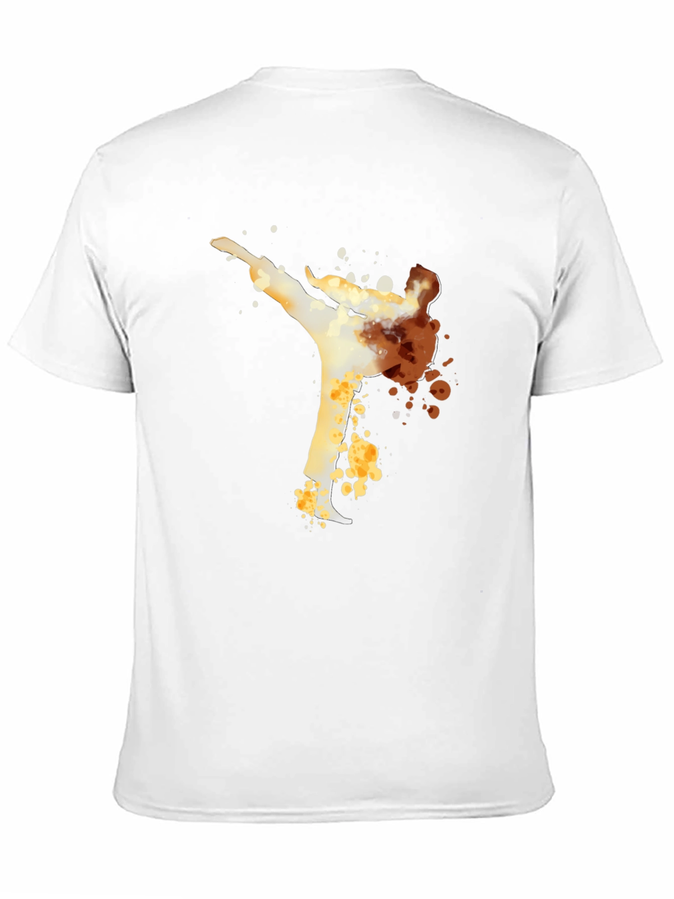 Black Abstract Karate Kick Graphic Tee - Modern Style view 11