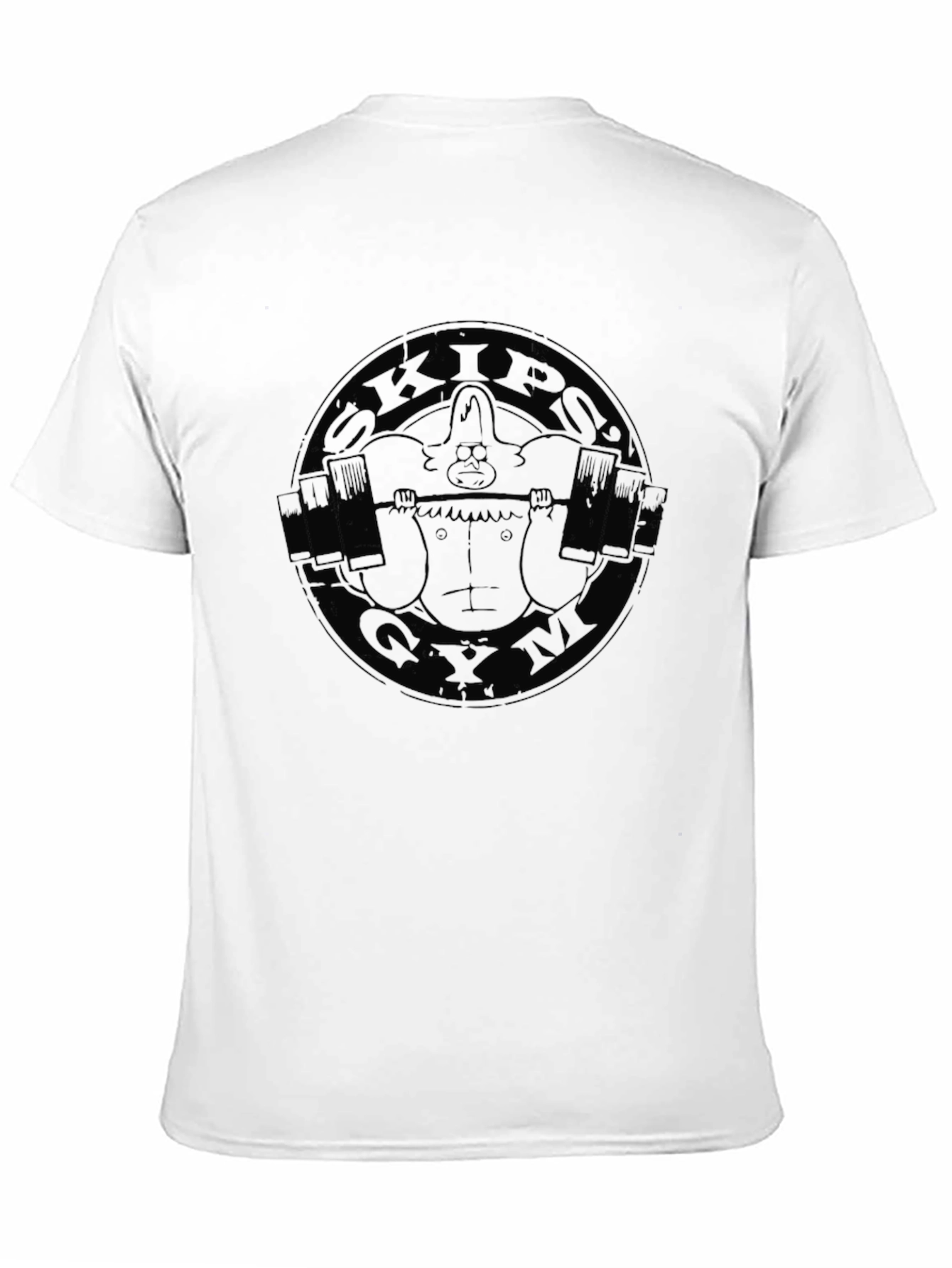 Black Skipbo Gym Black T-Shirt - Funny Workout Tee view 11