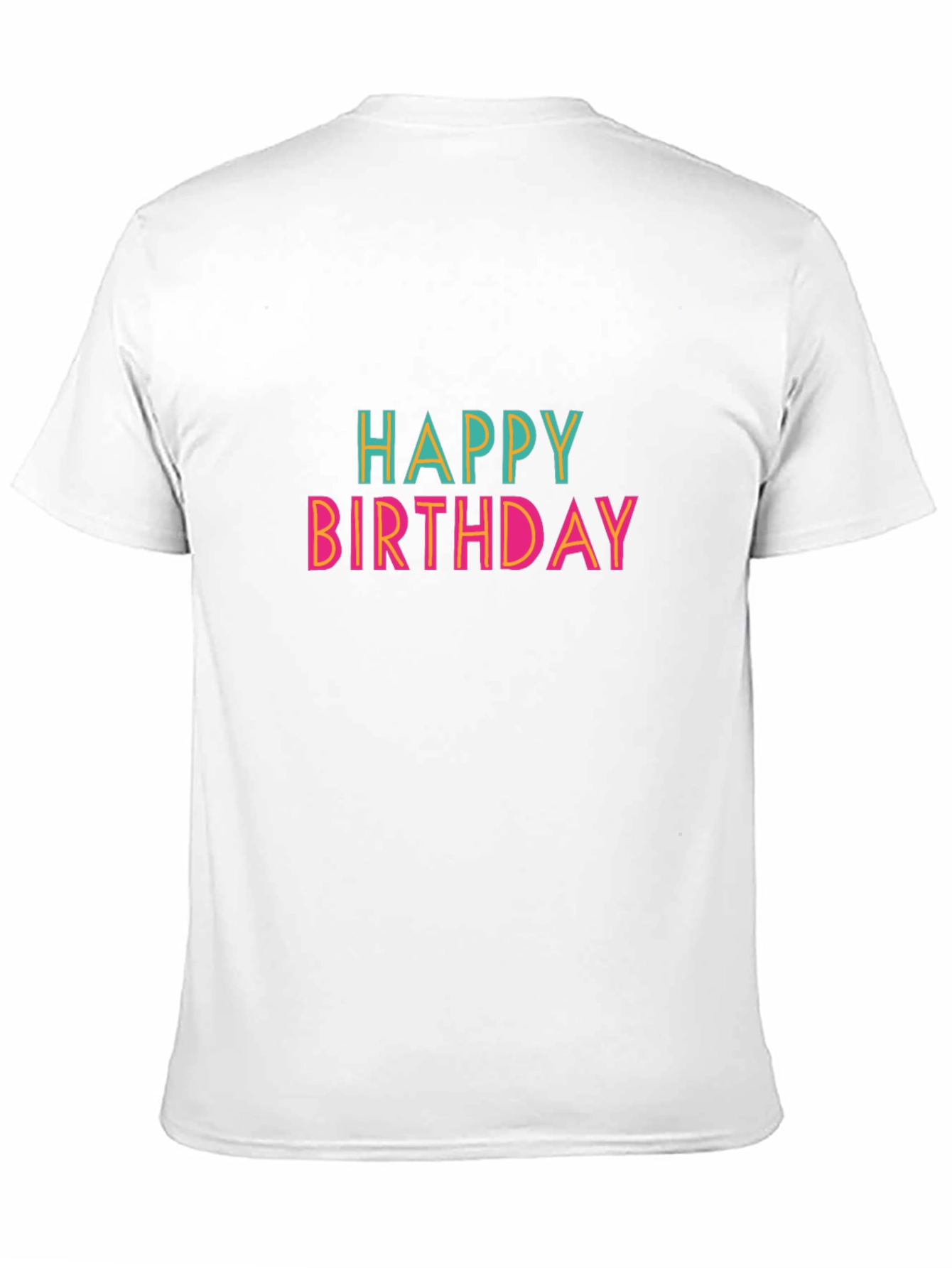 Black Happy Birthday Graphic T-Shirt - Black Cotton Tee view 11