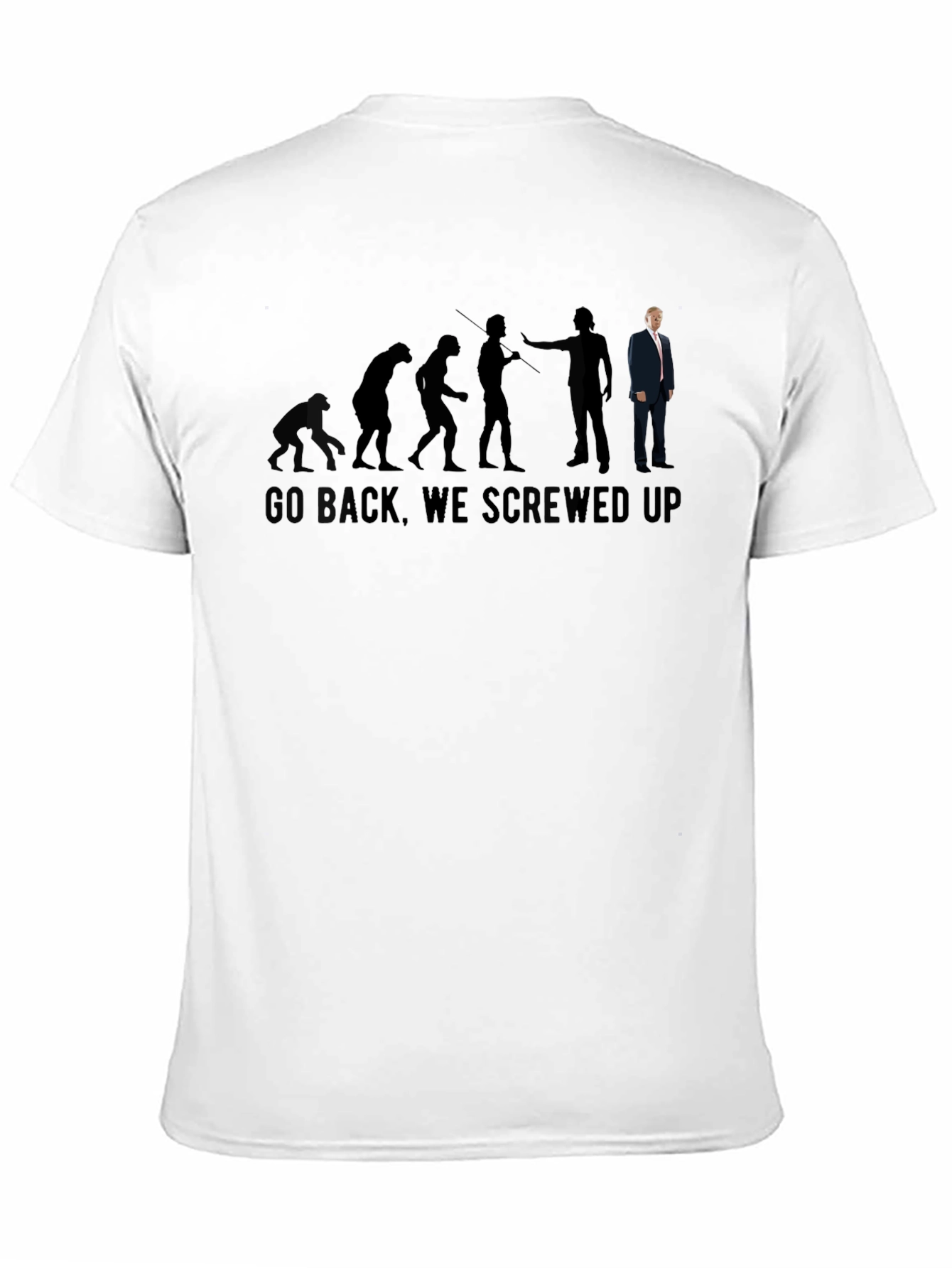 Black Evolution Trump Go Back Screwed Up T-Shirt view 11