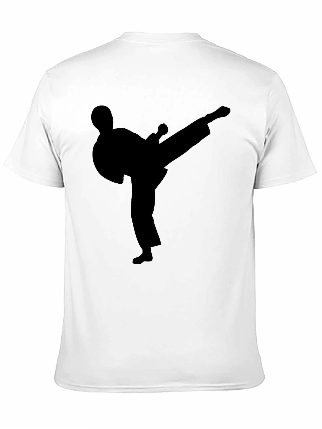 Black Martial Arts Silhouette T-Shirt - Black view 11