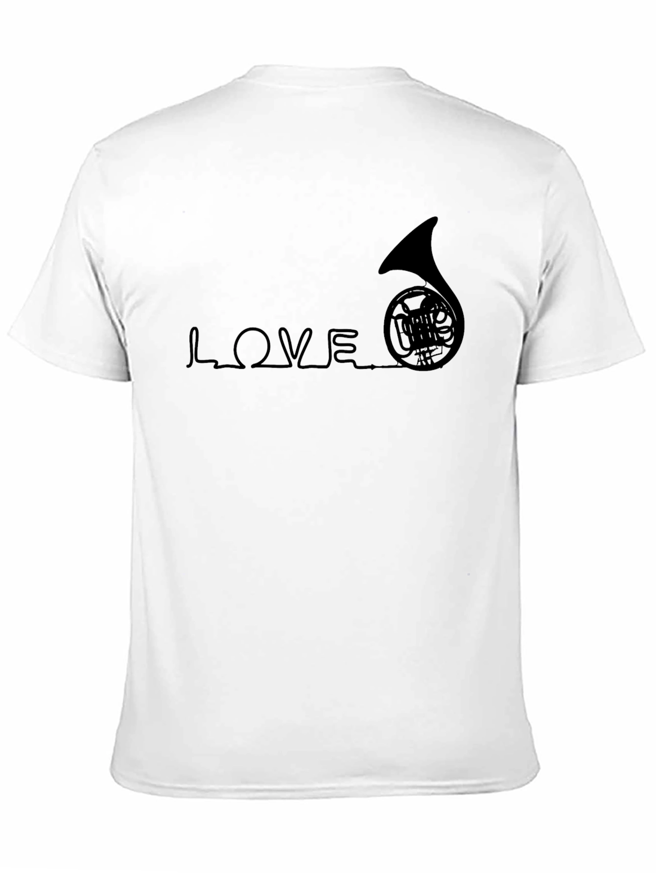 Black Love French Horn Graphic Tee view 11