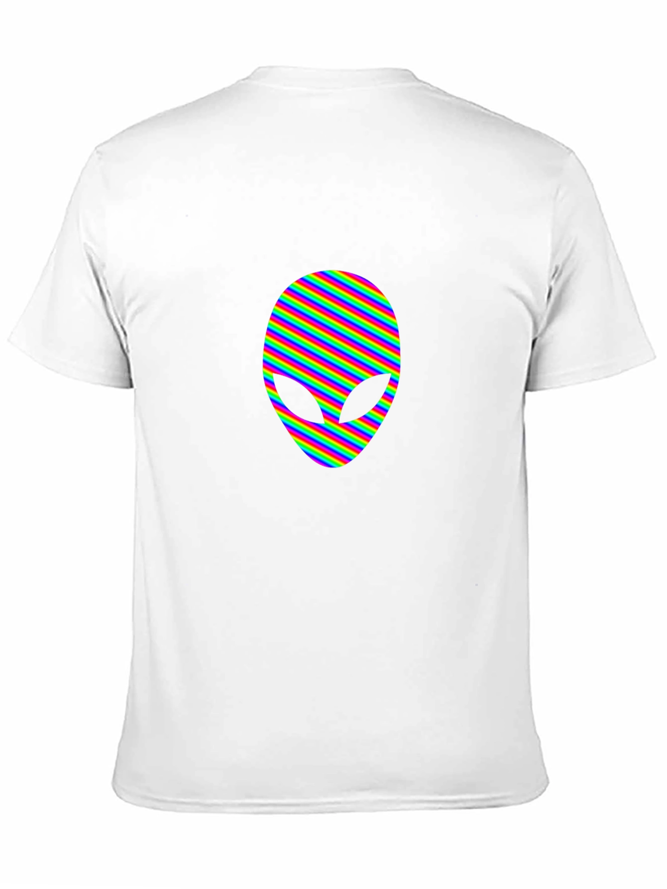 Black Rainbow Alien Head Graphic Tee - Black view 11