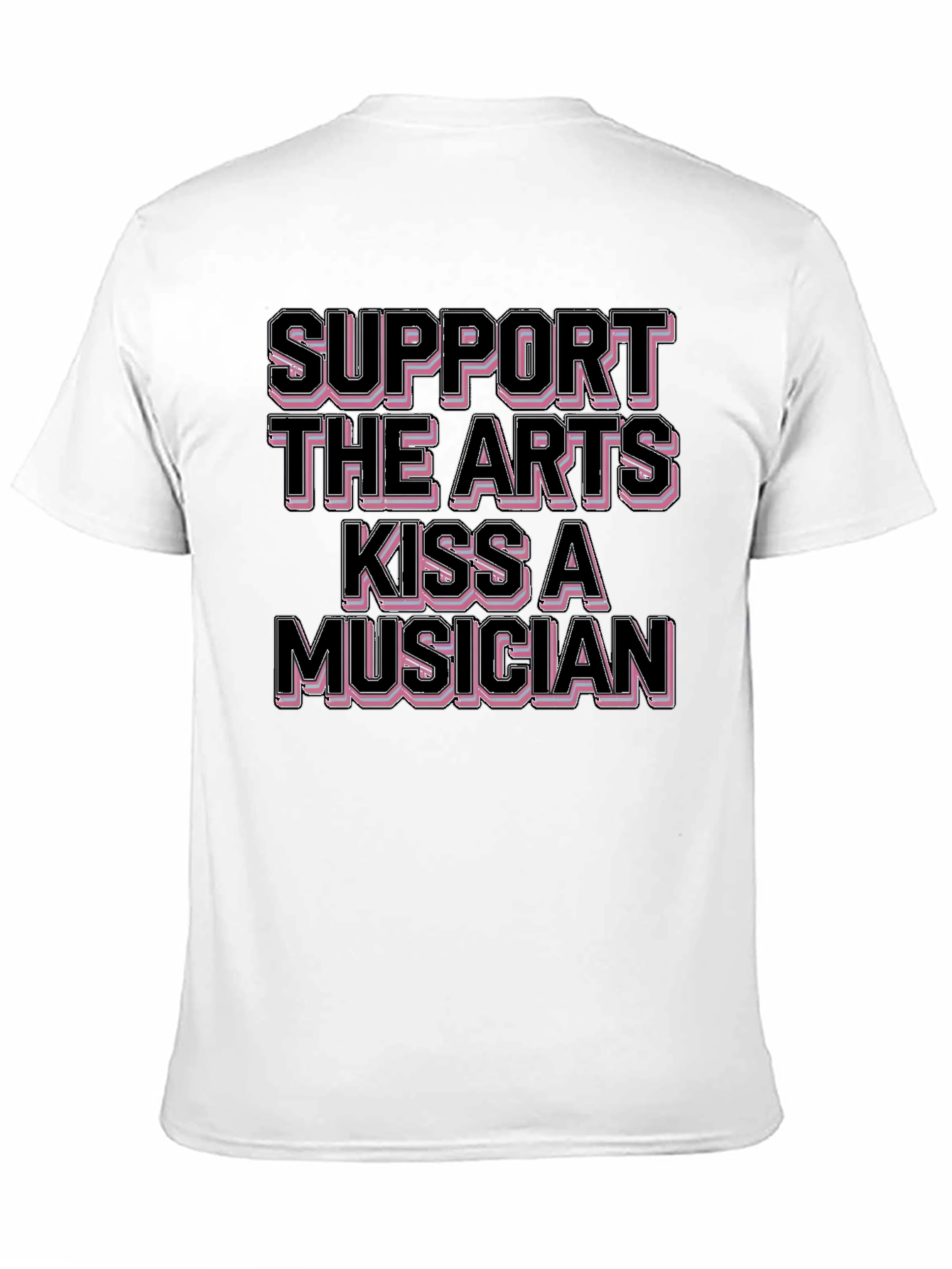 Black Support The Arts Kiss A Musician Black T-Shirt view 11