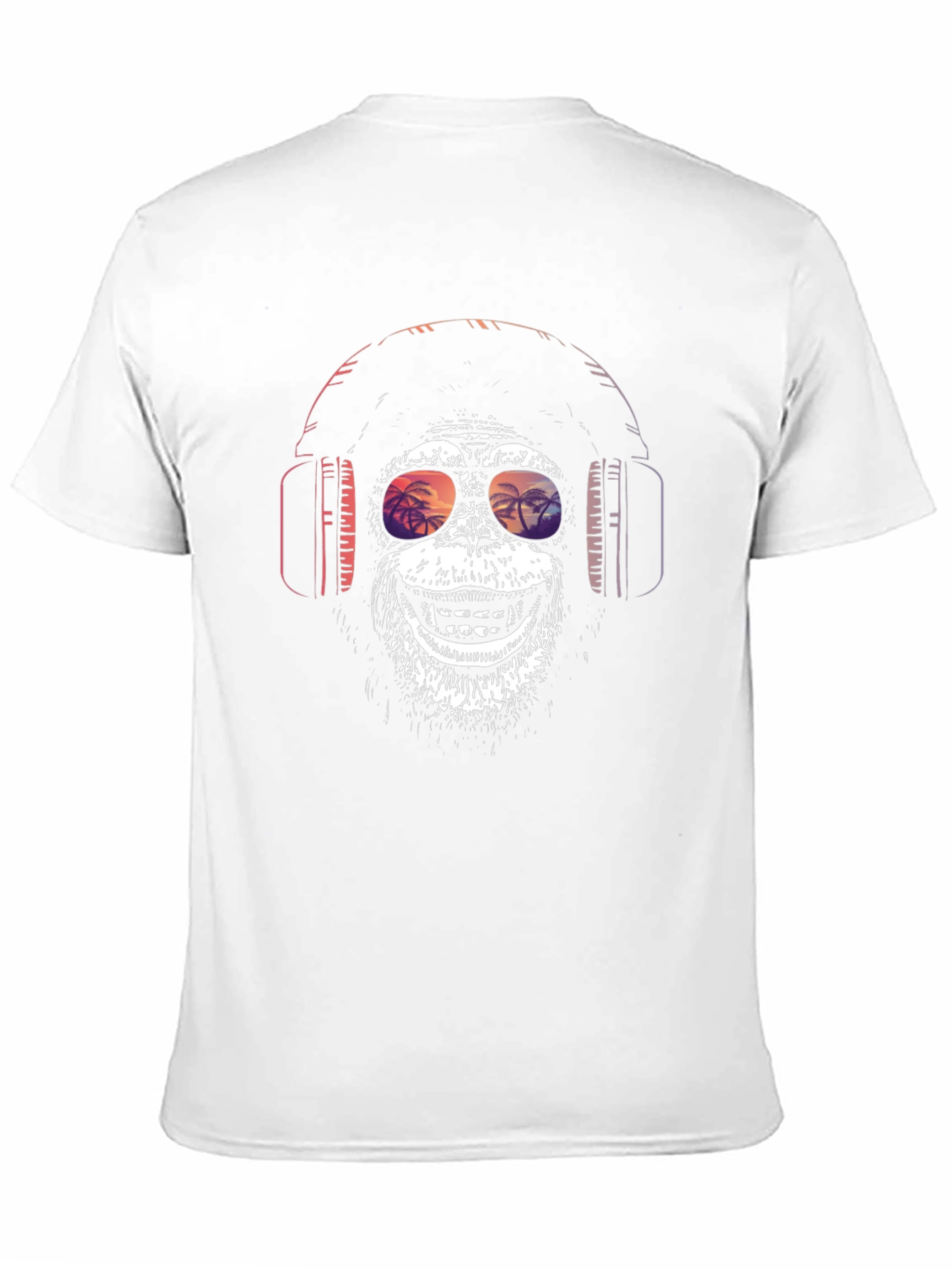 Black Monkey Headphones Graphic Tee view 11