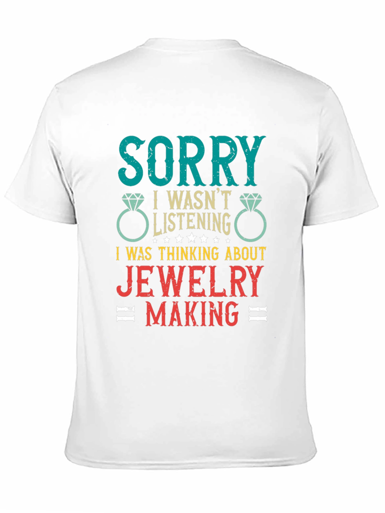 Black Jewelry Making T-Shirt - Sorry Wasn't Listening view 11