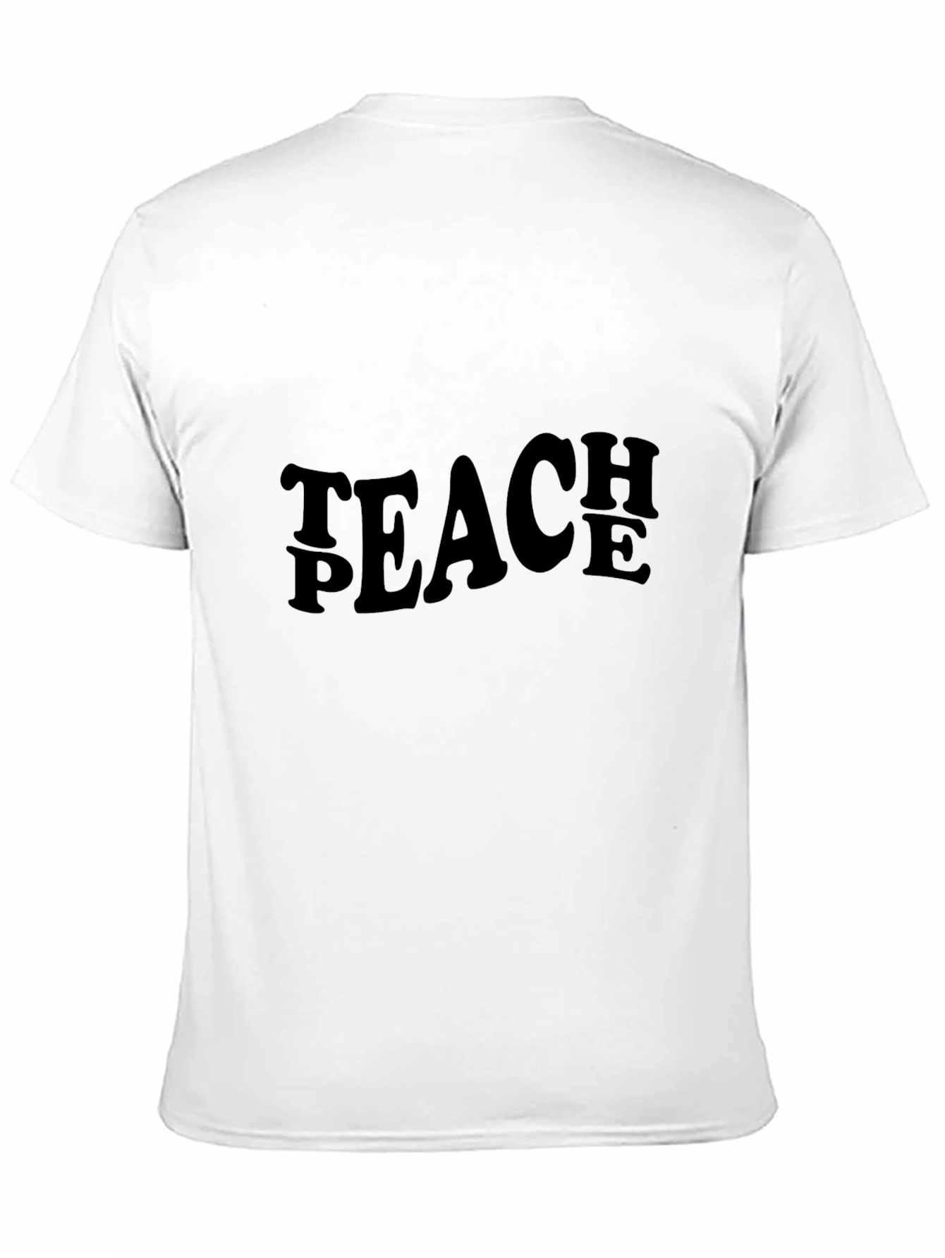 Black Teach Peace Black Graphic T-Shirt view 11