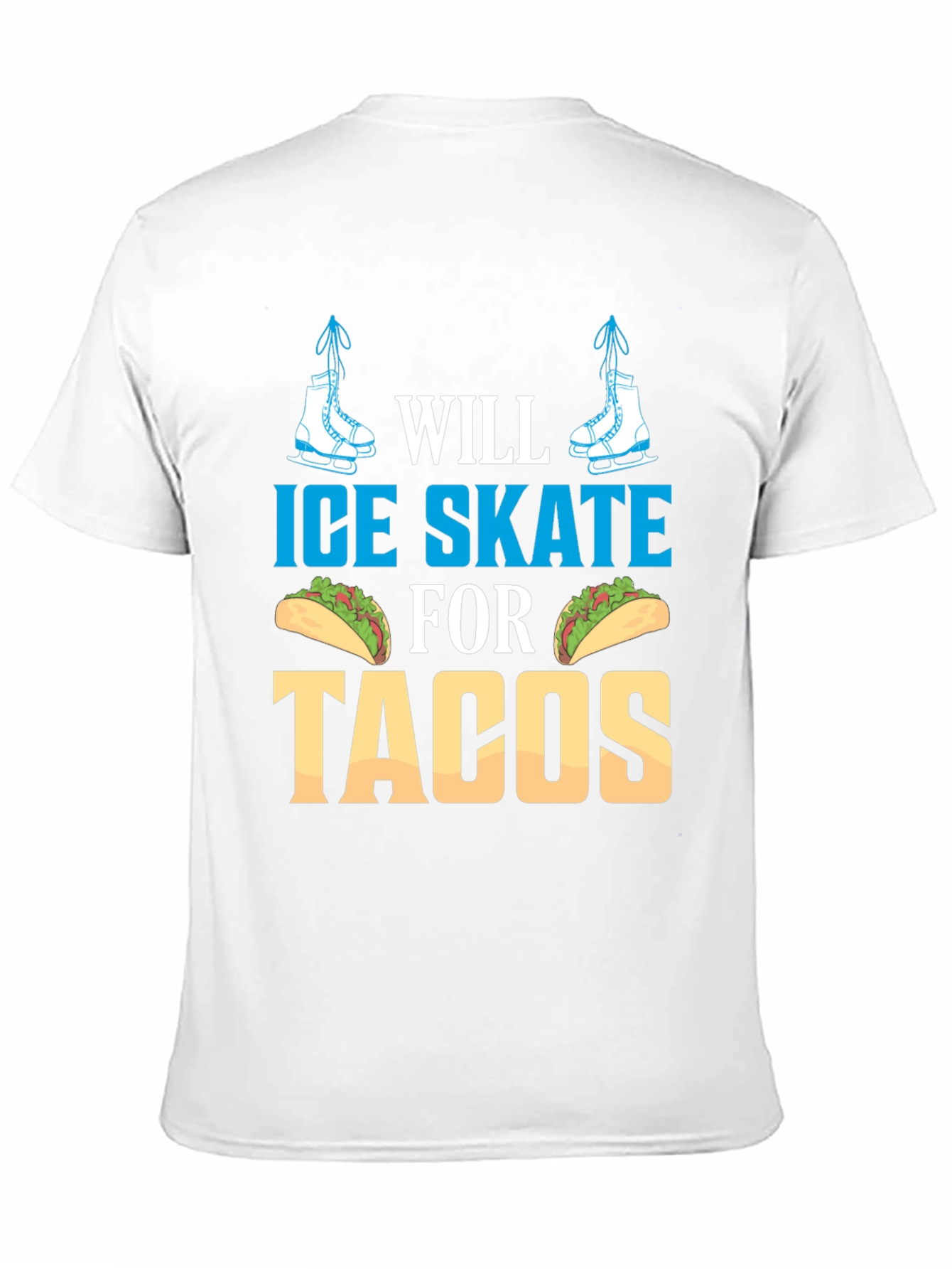 Black Ice Skate for Tacos Graphic Tee view 11