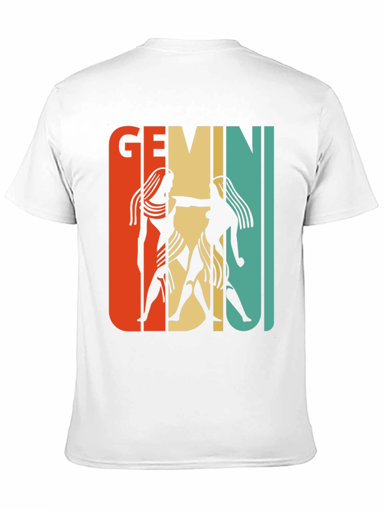 Black Retro Gemini Zodiac Graphic T-Shirt view 11