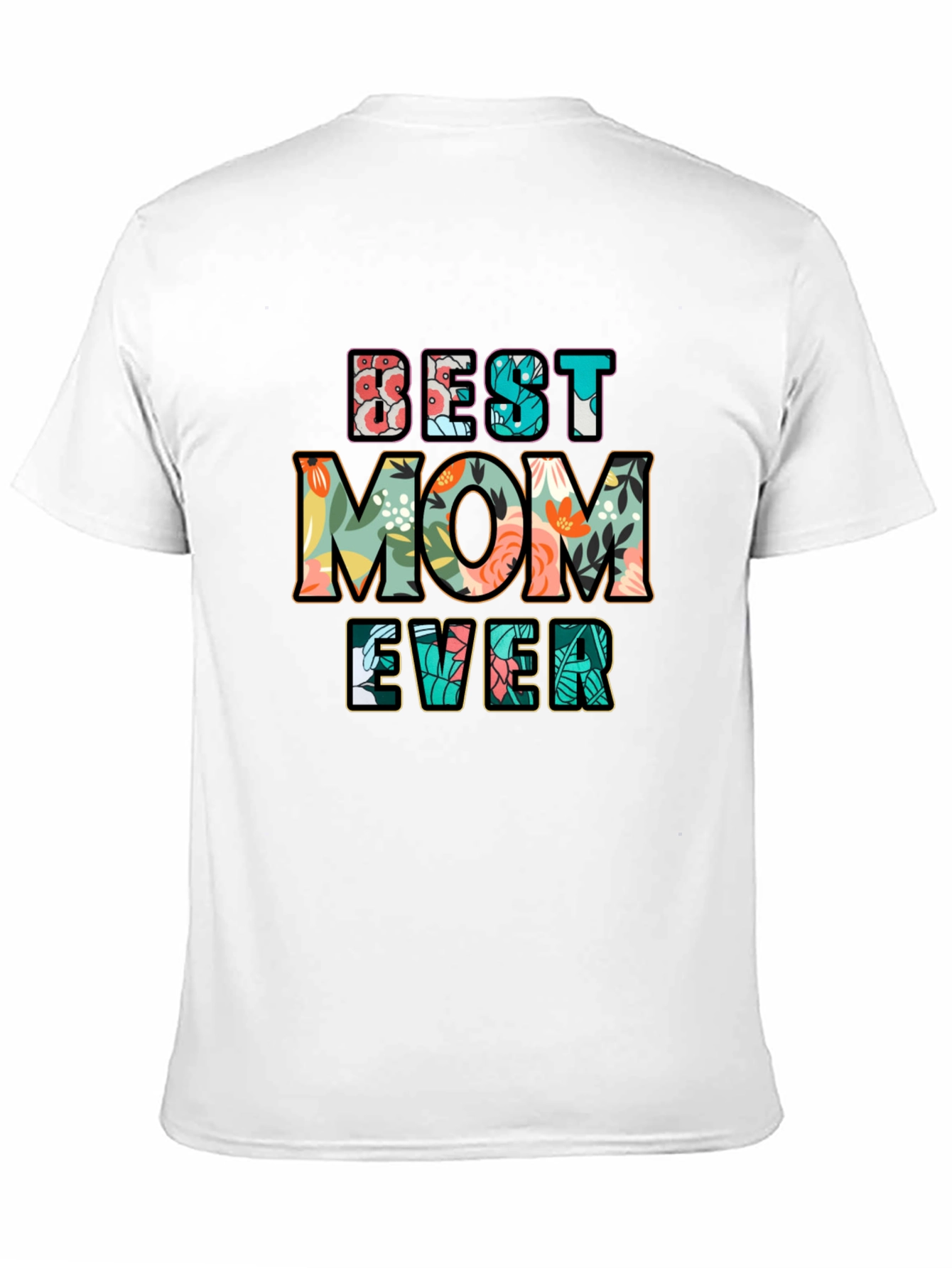 Black Best Mom Ever Floral Graphic T-Shirt view 11