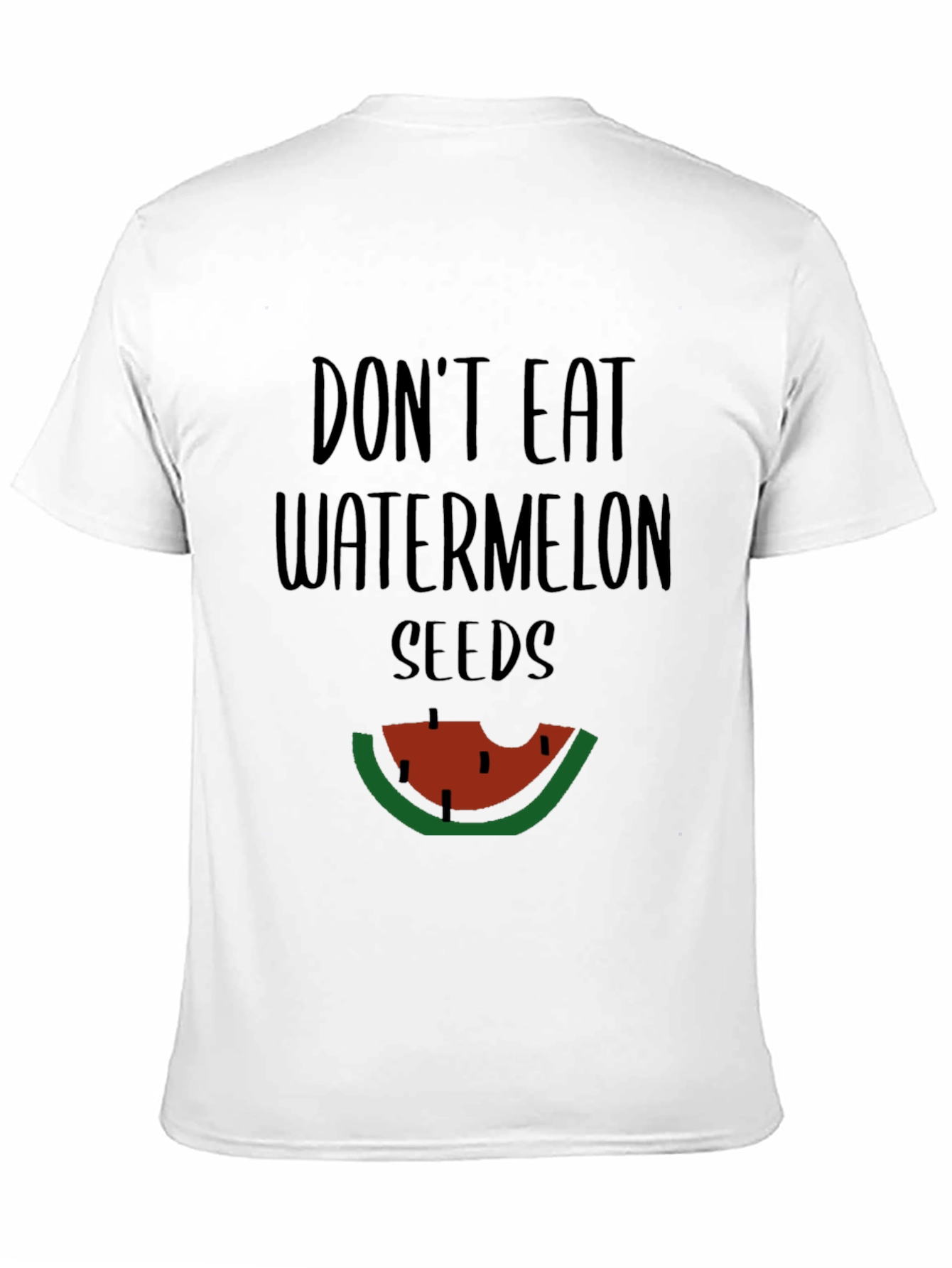 Black Funny Don't Eat Watermelon Seeds Graphic Tee view 11