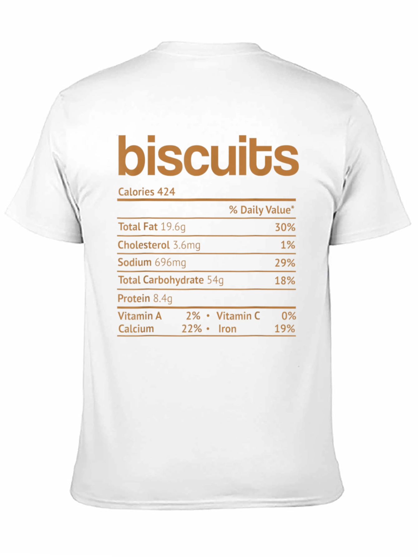 Black Biscuits Nutrition Facts Graphic Novelty T-Shirt view 11