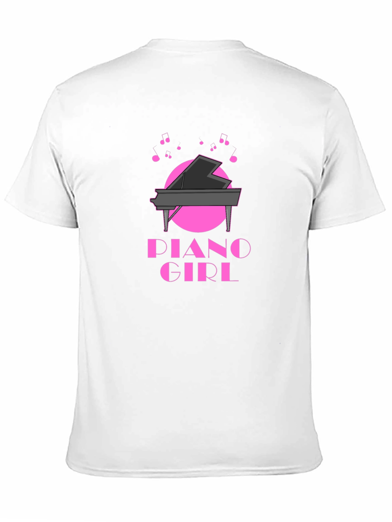 Black Piano Girl Black T-Shirt - Music Lover Tee view 11