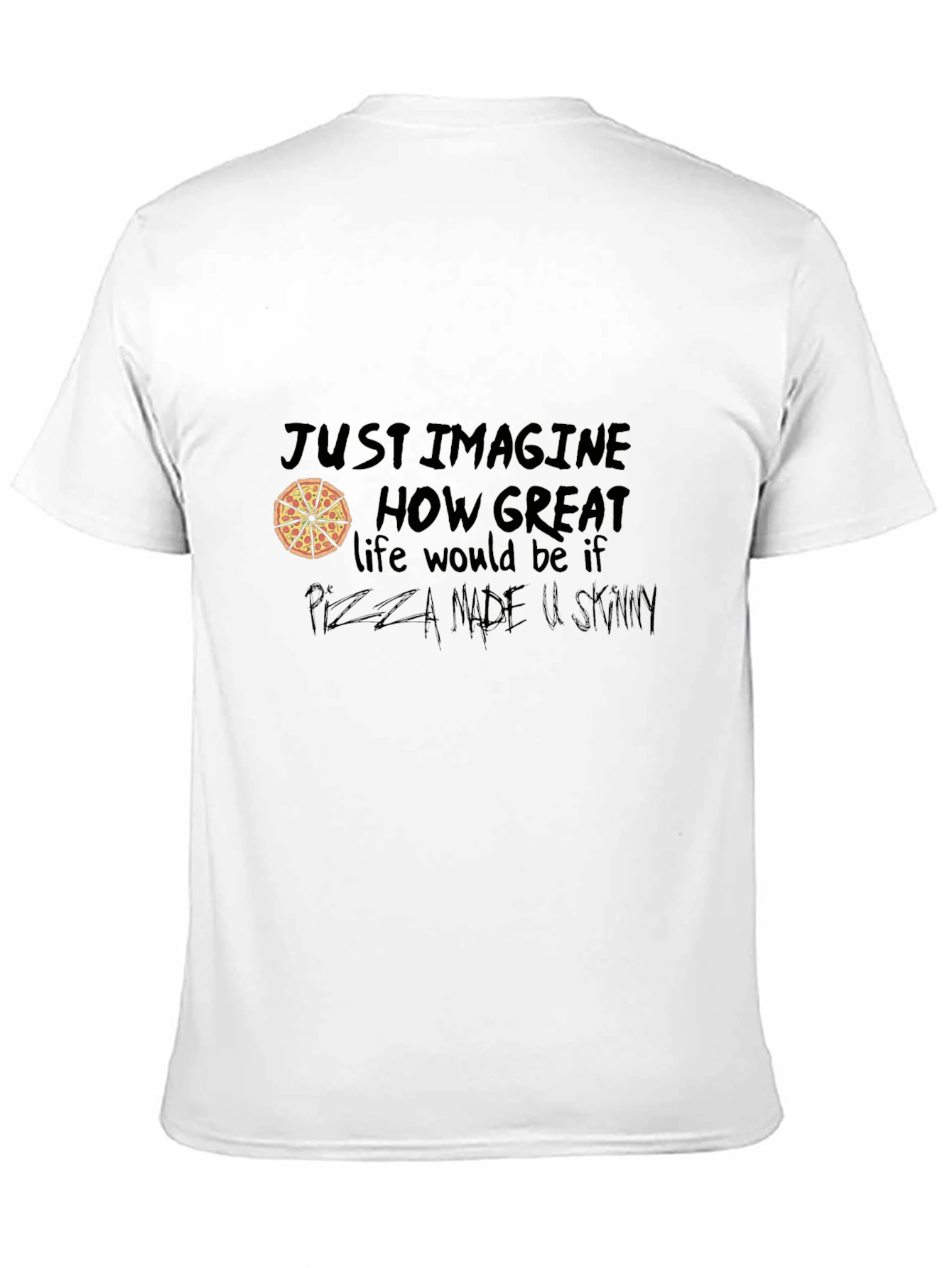 Black Pizza Lover Graphic T-Shirt - Just Imagine... view 11