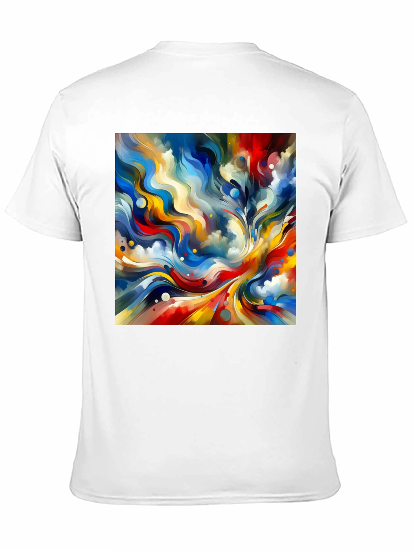 Black Abstract Art Printed Black T-Shirt view 11