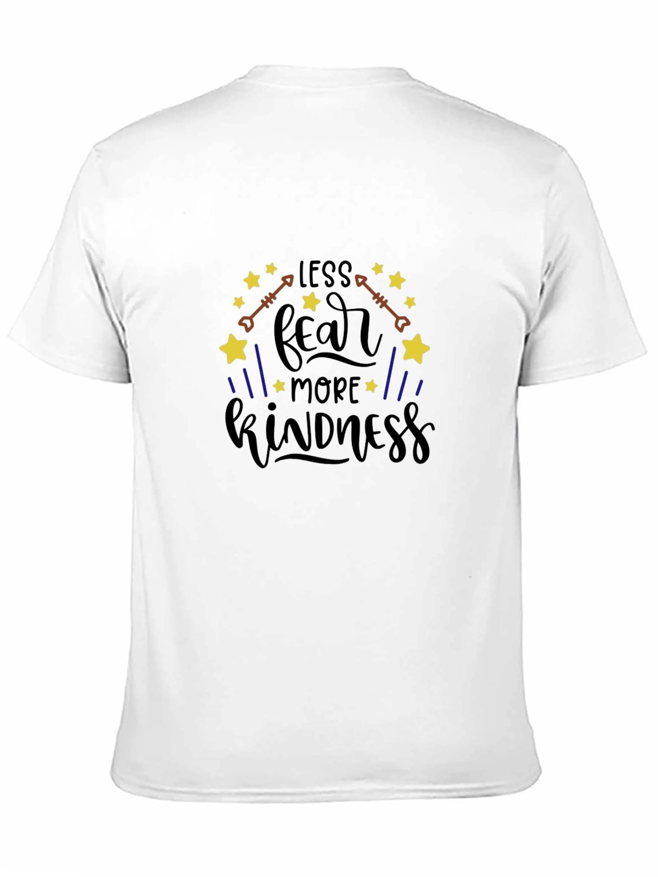 Black Less Fear More Kindness Graphic Tee - Black view 11