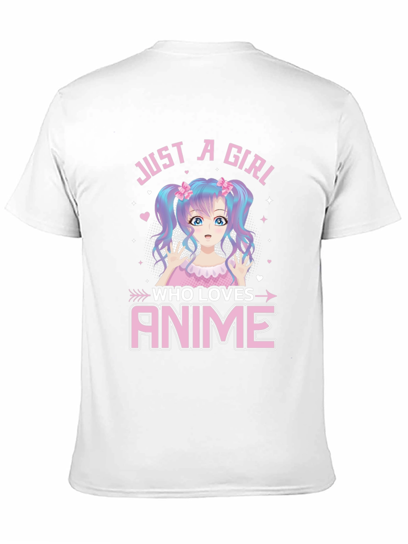 Black Just A Girl Who Loves Anime Graphic Tee view 11