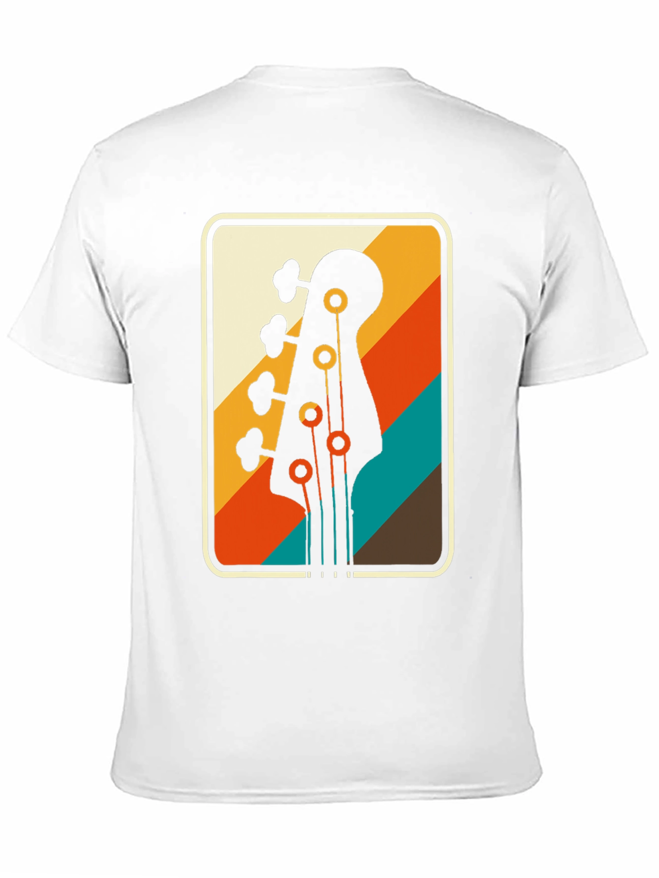 Black Retro Bass Guitar Tee - Vintage Music Lover T-Shirt view 11