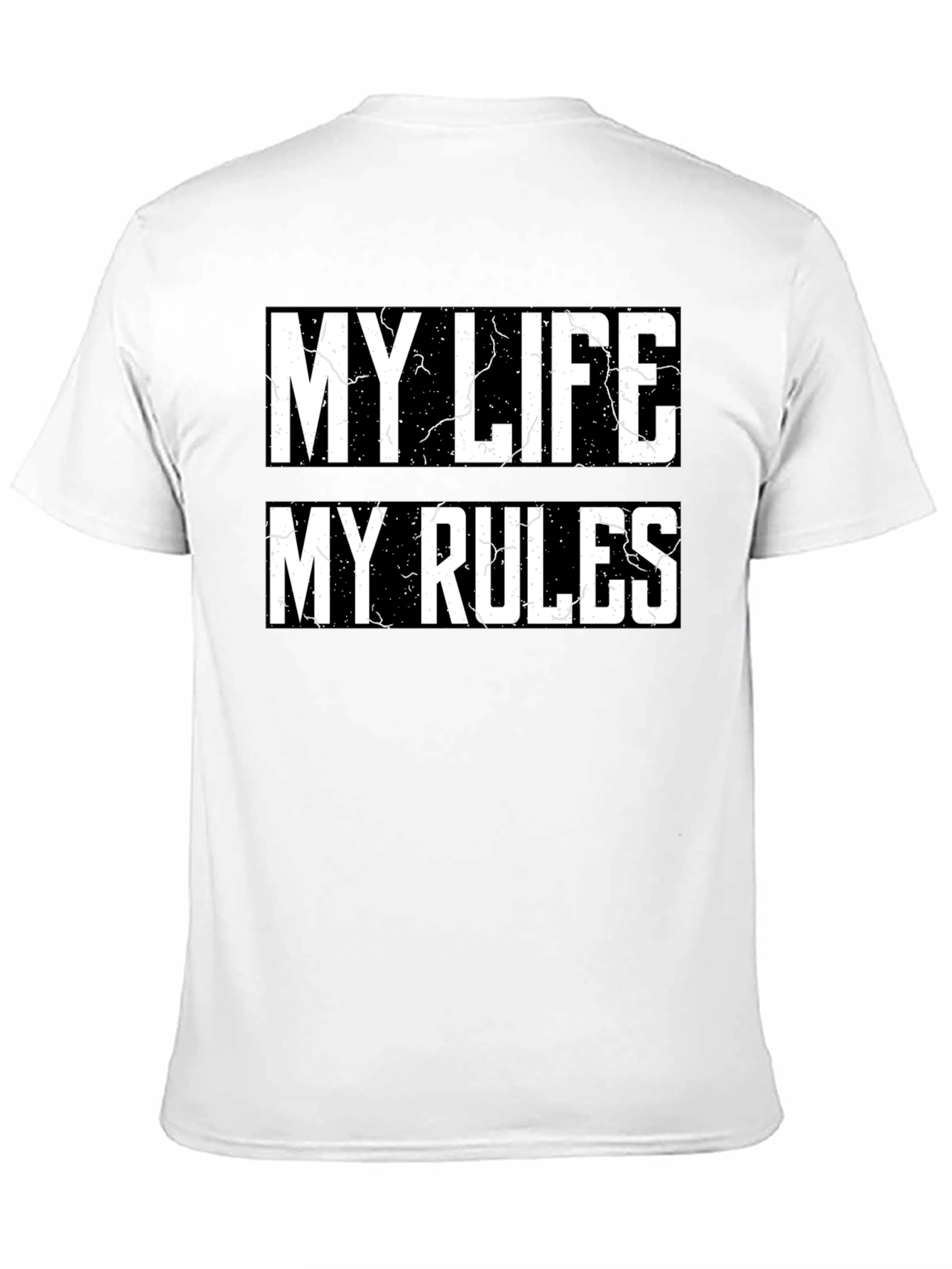 Black My Life My Rules Graphic Tee - Black view 11