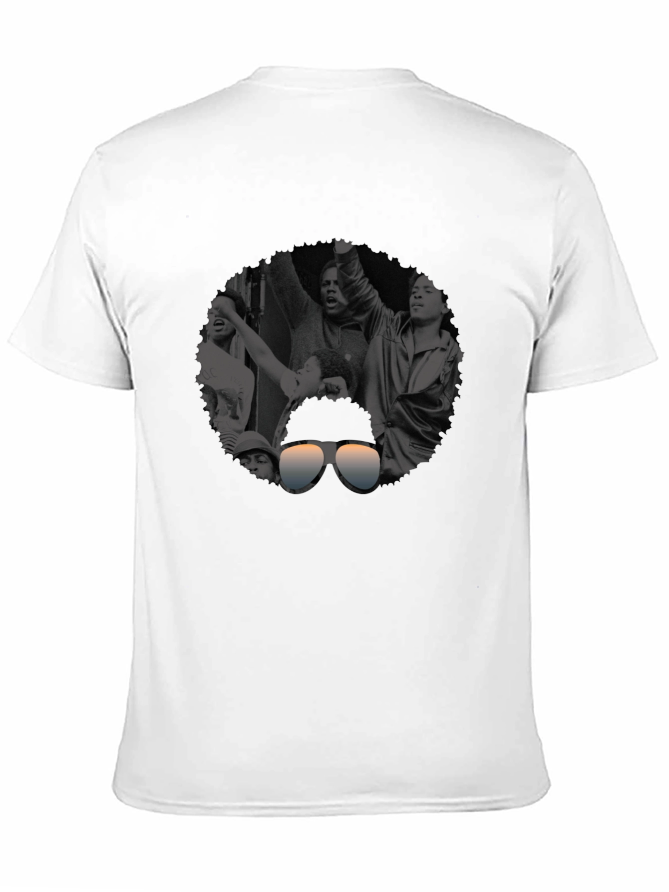 Black Retro Black & White Graphic Tee view 11