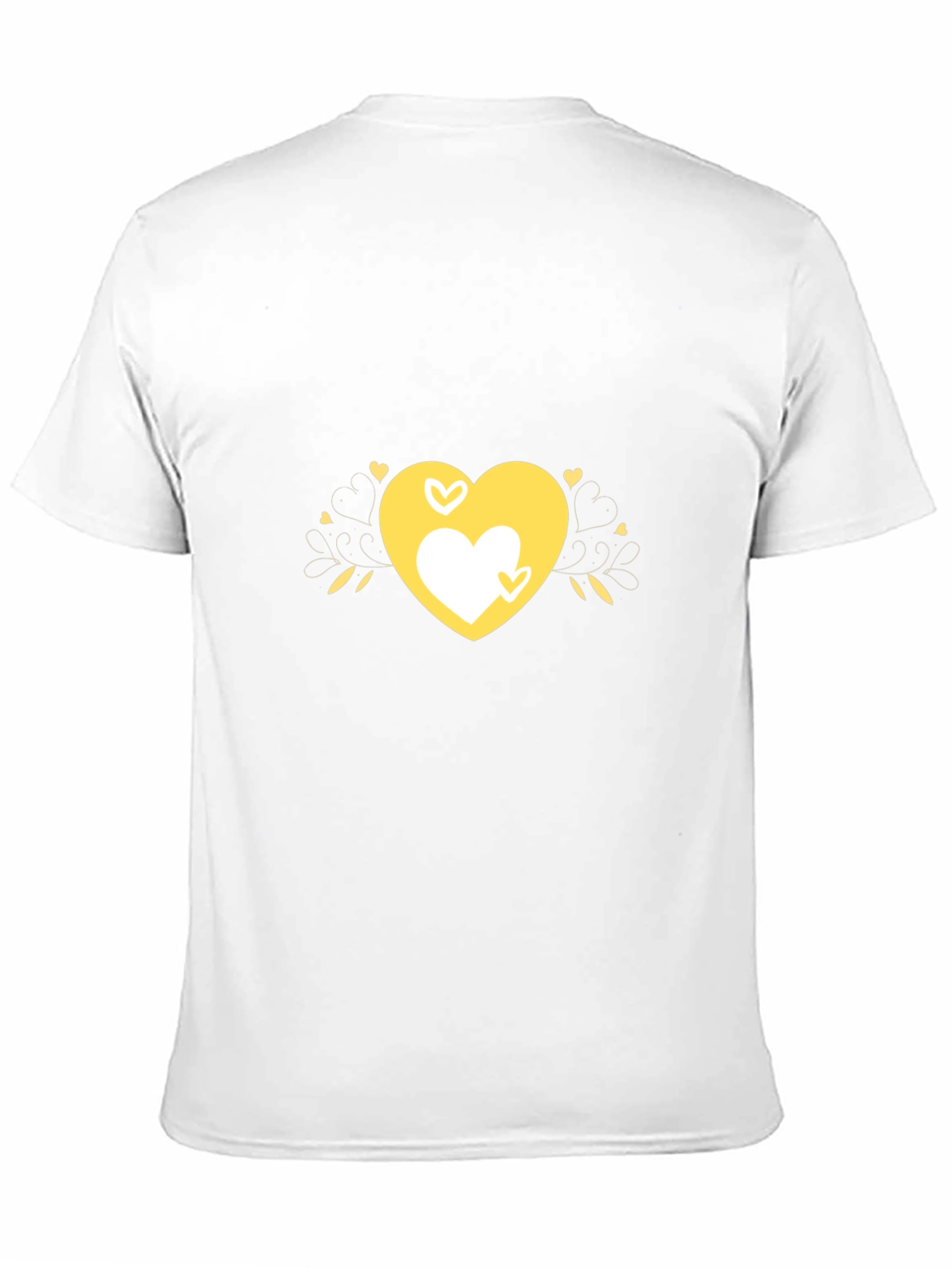 Black Heart Design Black T-Shirt view 11