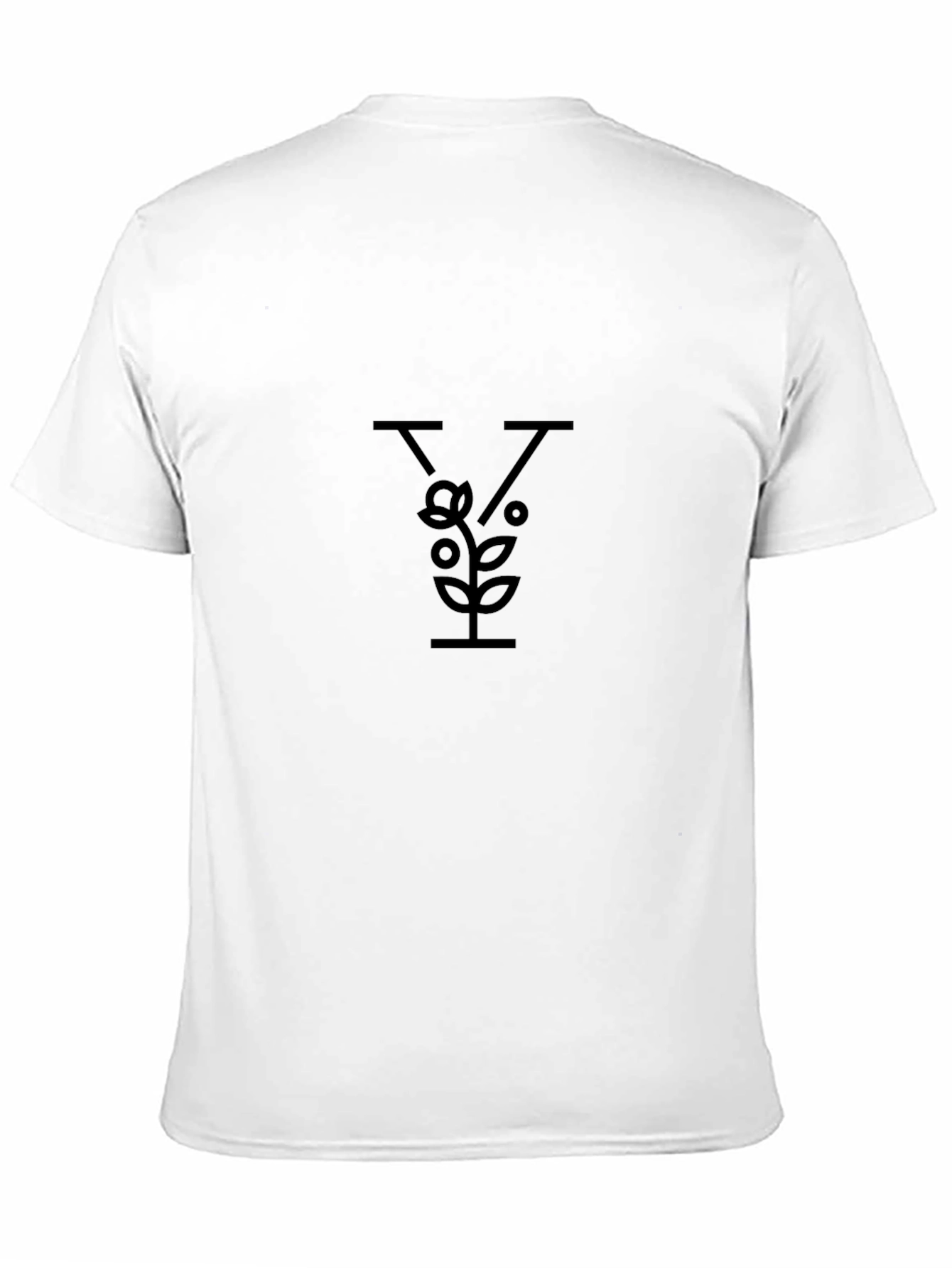 Black Botanical Letter Y Graphic Tee view 11