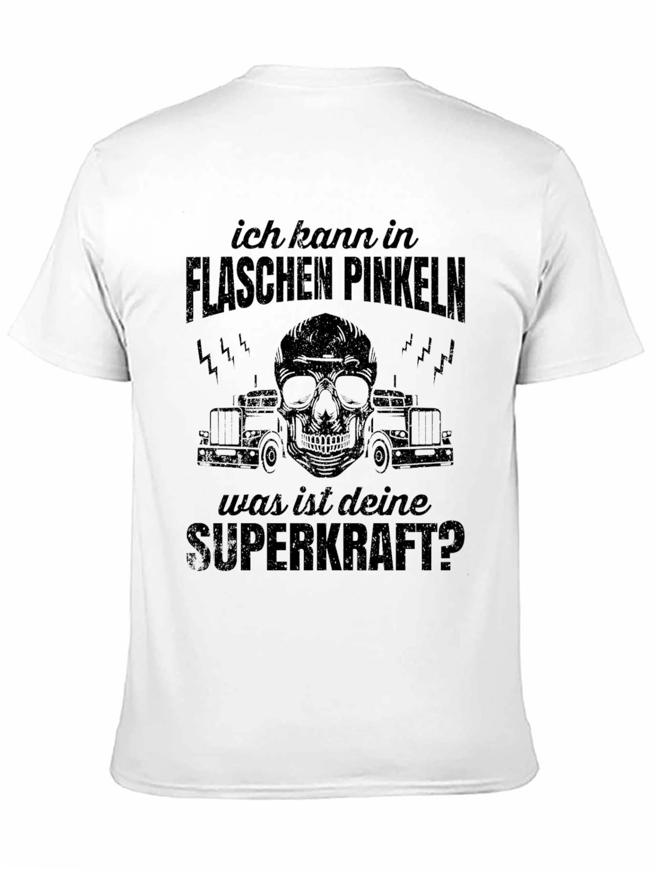 Black Funny German T-Shirt - My Superpower! view 11